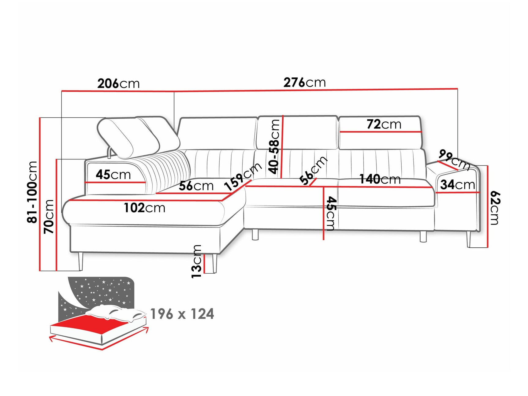 Hjørnesofa Comfivo 446
