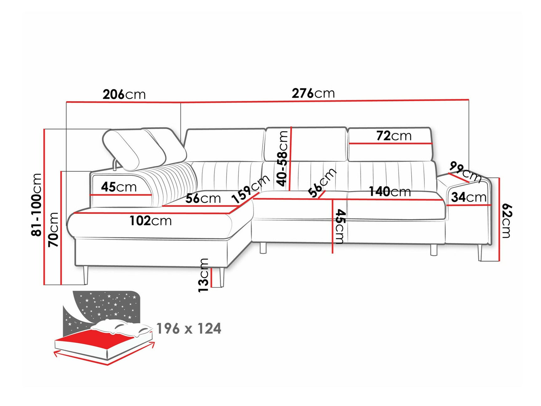 Hjørnesofa Comfivo 446