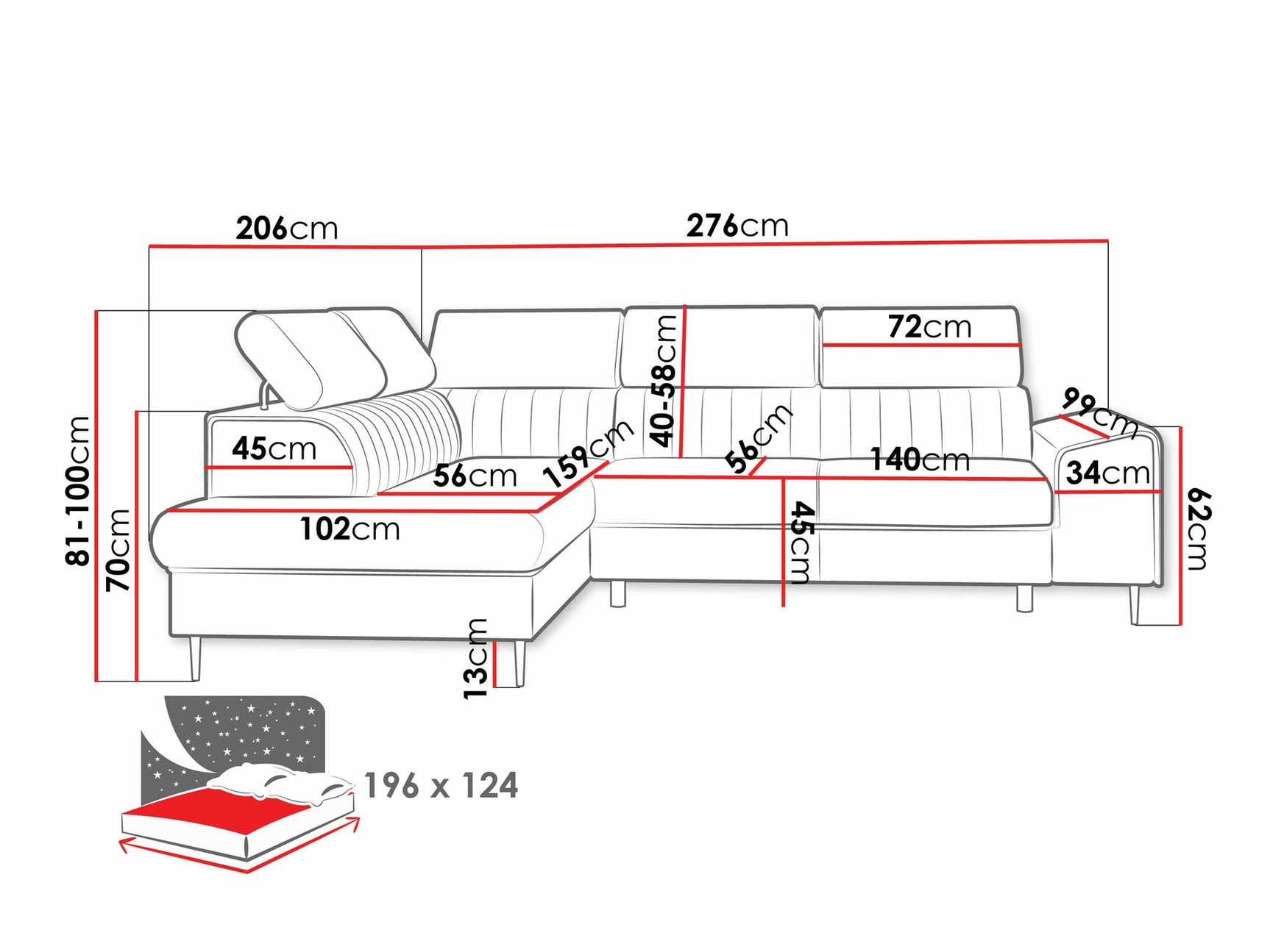 Hjørnesofa Comfivo 446