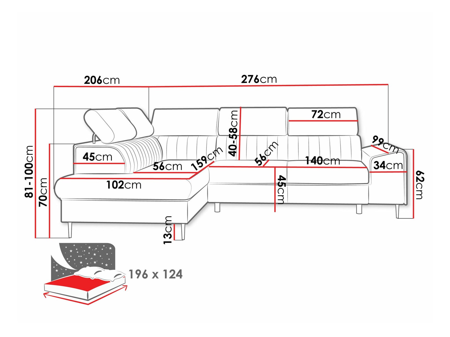 Hjørnesofa Comfivo 446