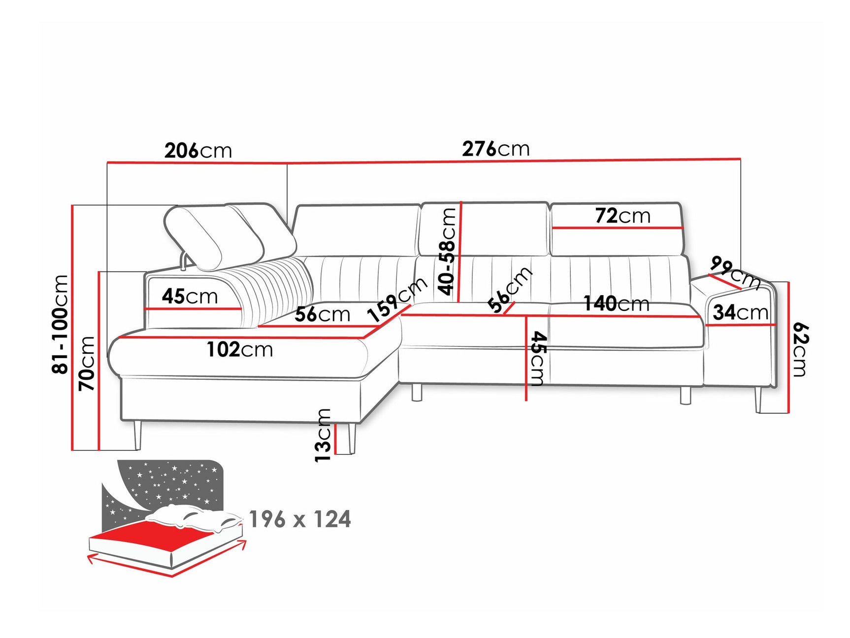 Hjørnesofa Comfivo 446