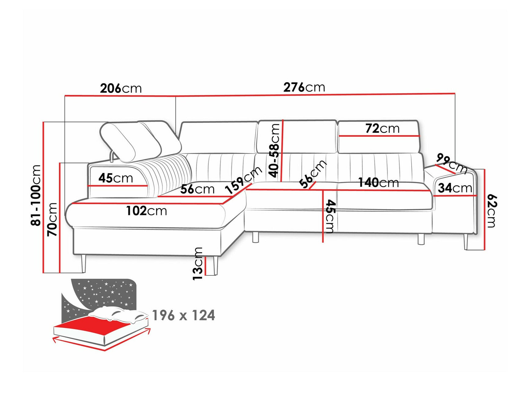 Hjørnesofa Comfivo 446