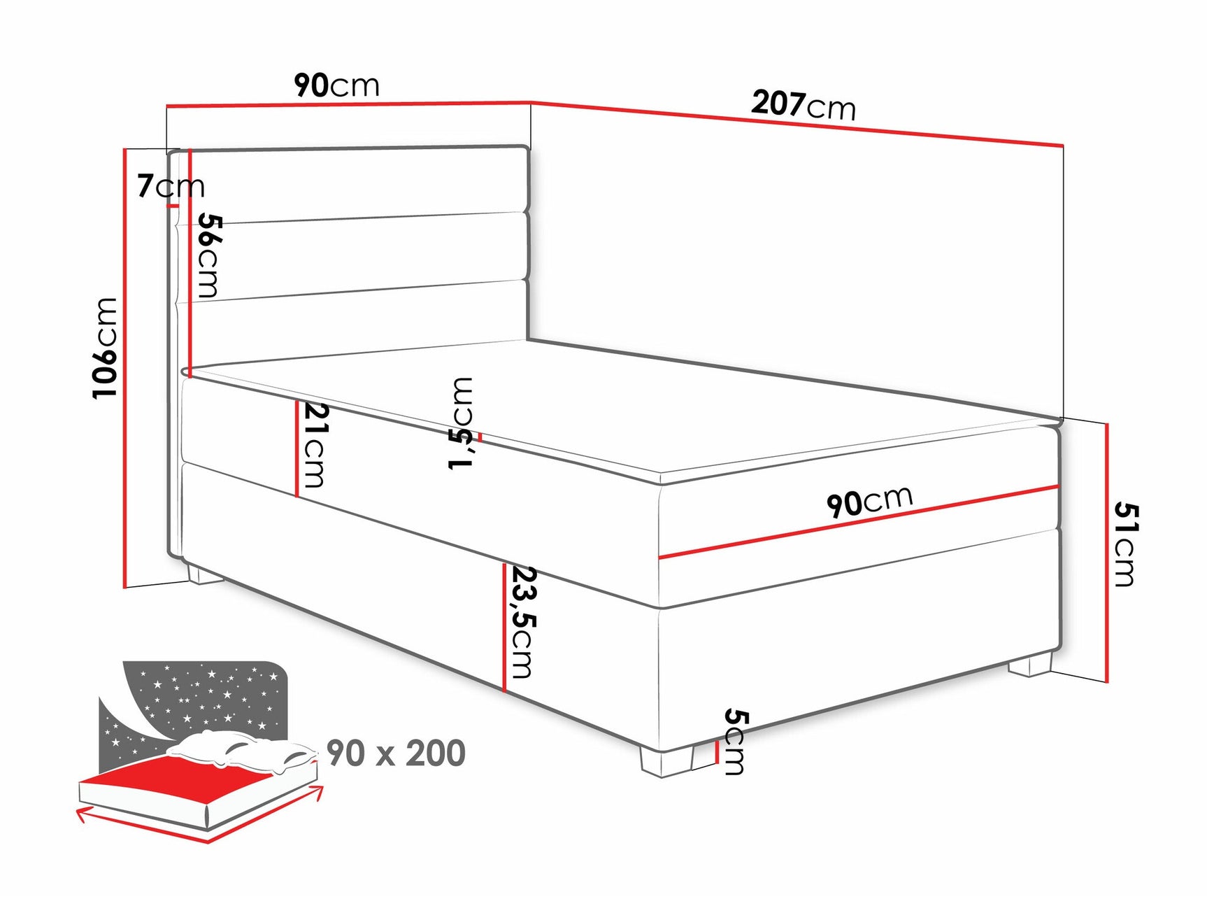 Kontinentalseng Sanford 104 4004822