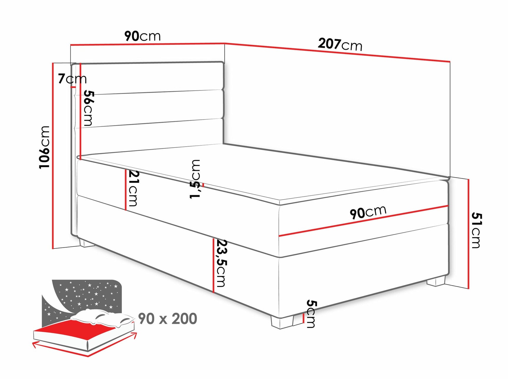 Kontinentalseng Sanford 104 4004823