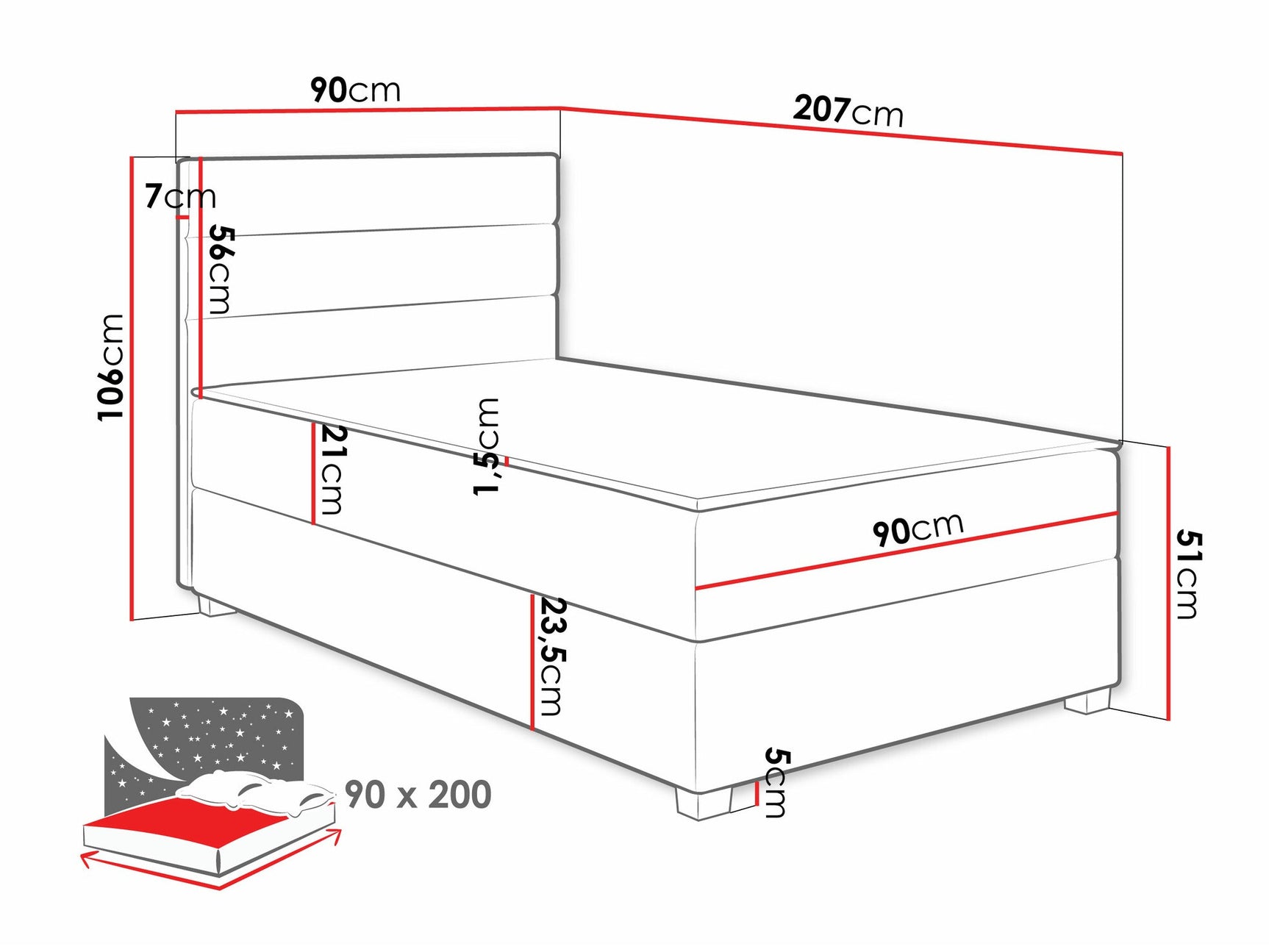 Kontinentalseng Sanford 104 4004824