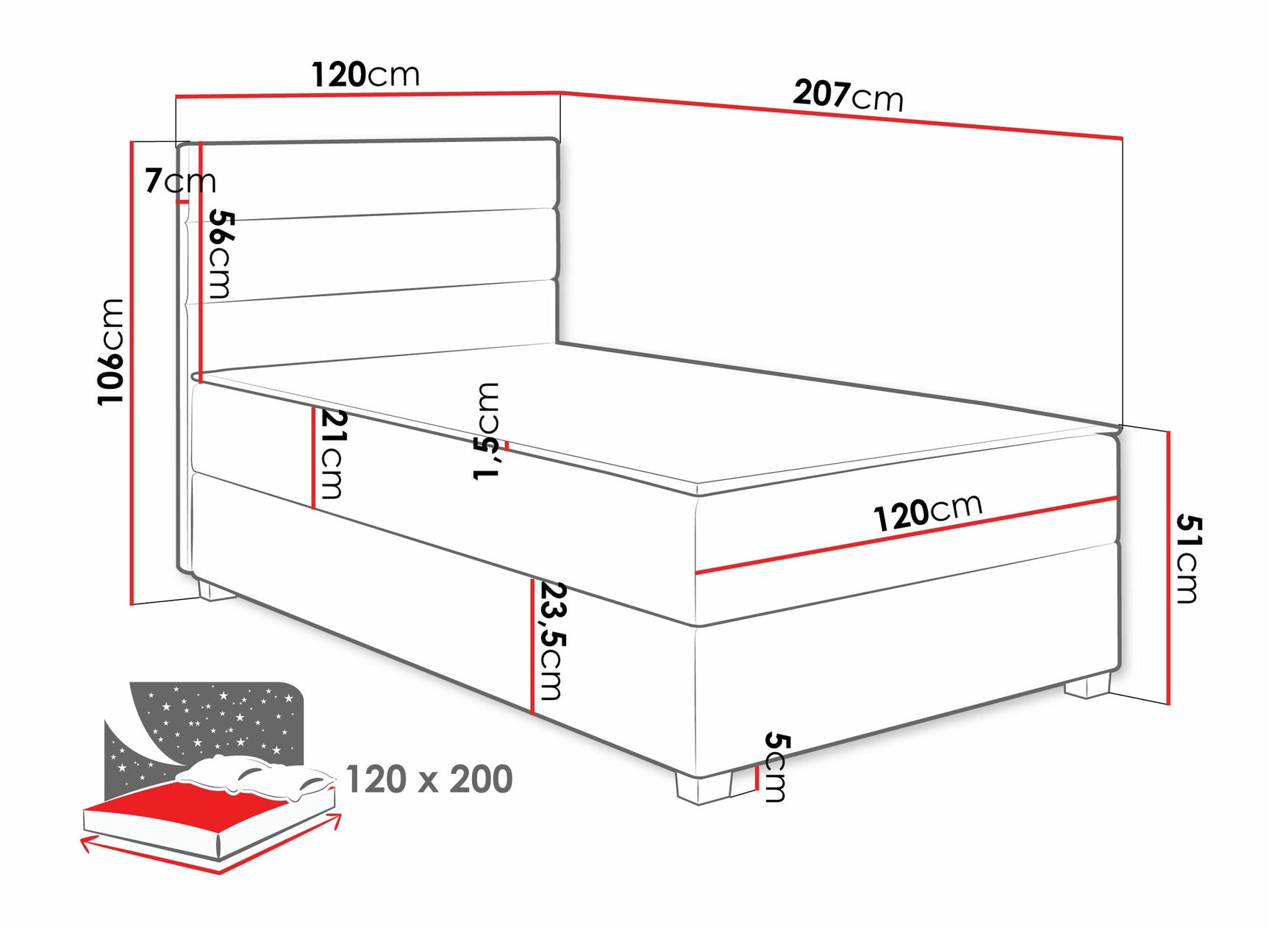 Kontinentalseng Sanford 104 4004839