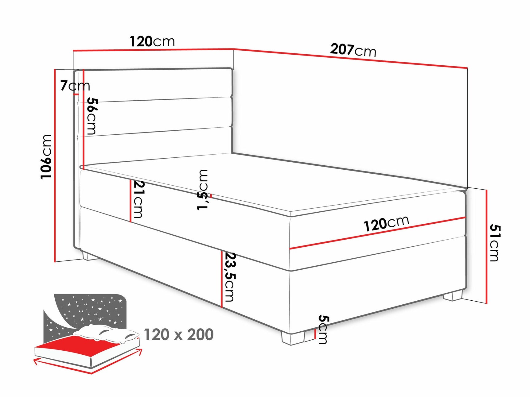 Kontinentalseng Sanford 104 4004840