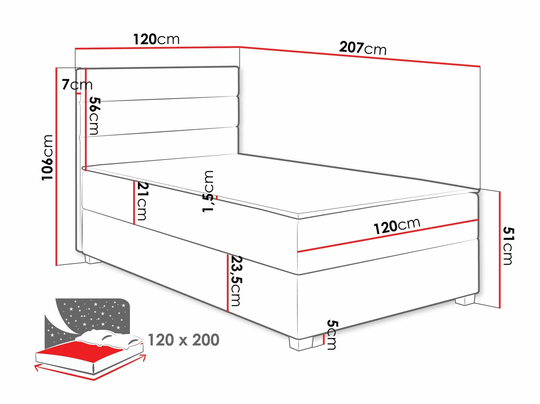 Kontinentalseng Sanford 104 4004841