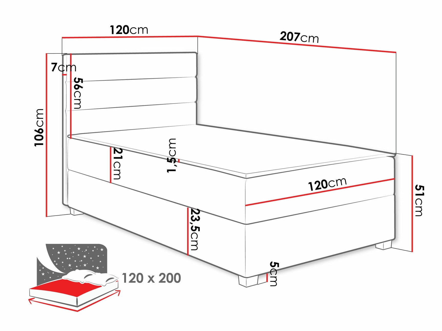 Kontinentalseng Sanford 104 4004843