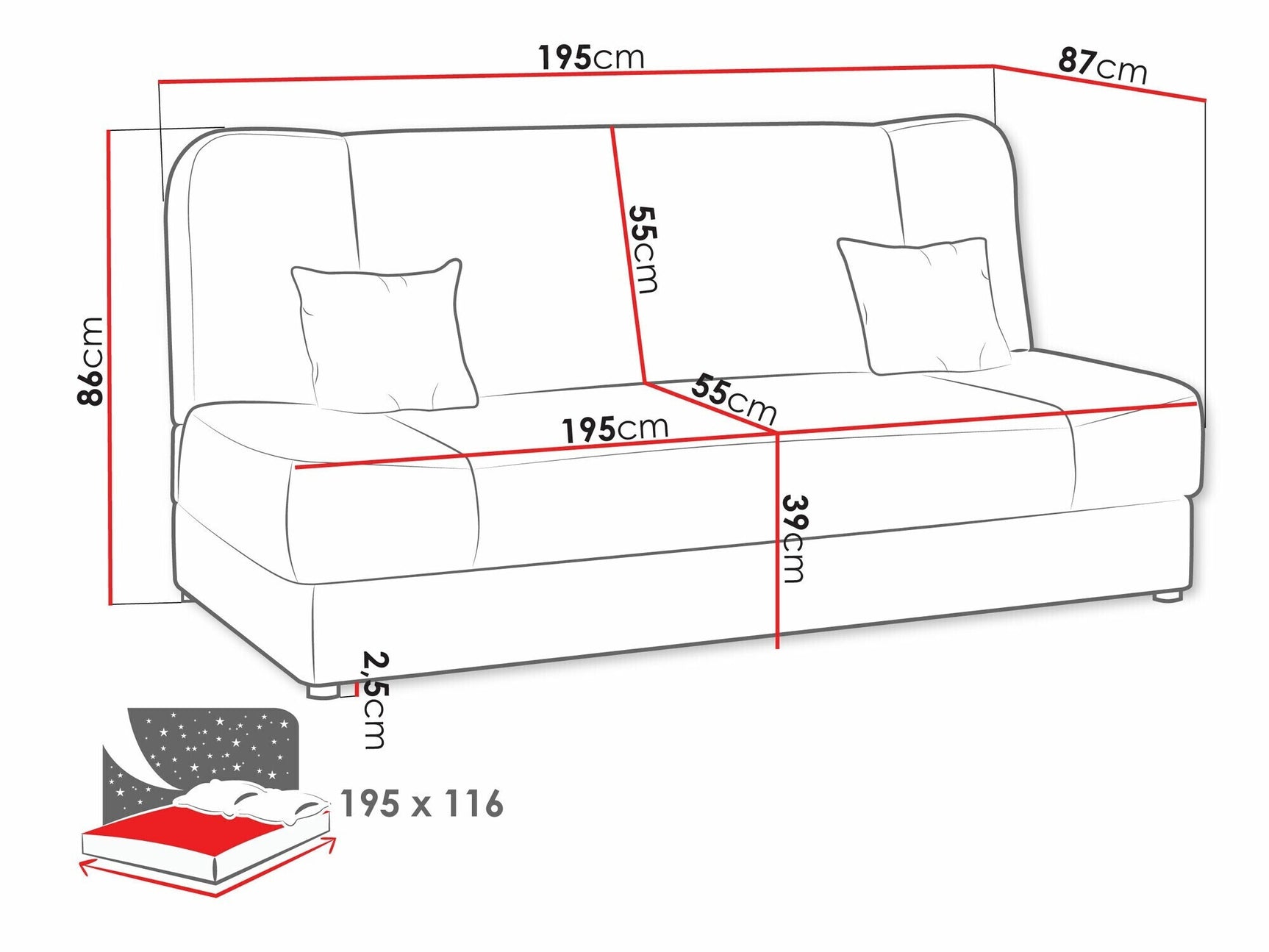 Sovesofa Comfivo 110