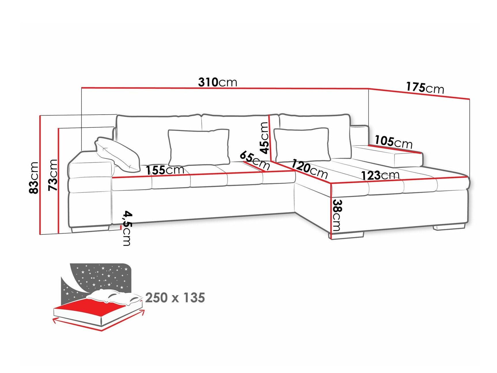 Hjørnesofa Comfivo 113