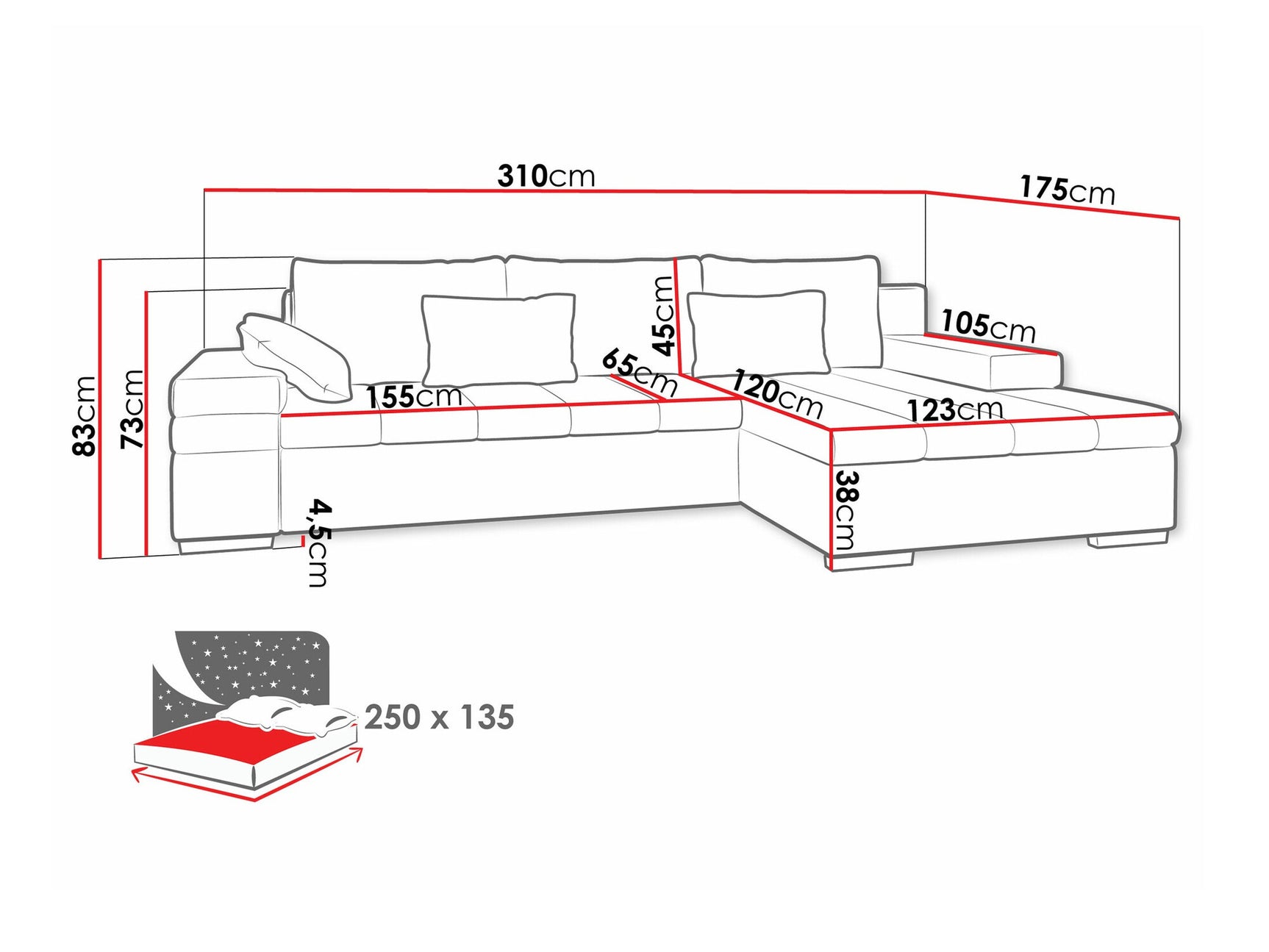 Hjørnesofa Comfivo 113