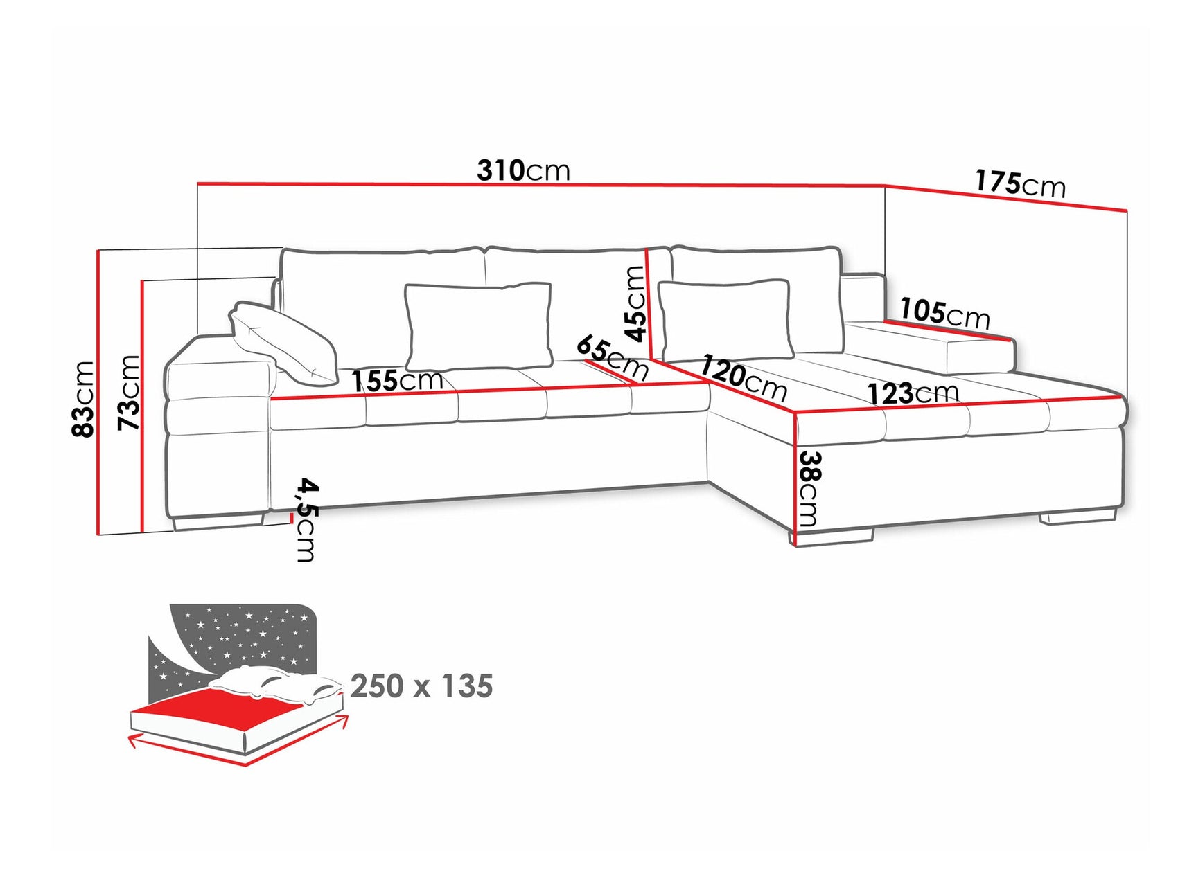 Hjørnesofa Comfivo 113