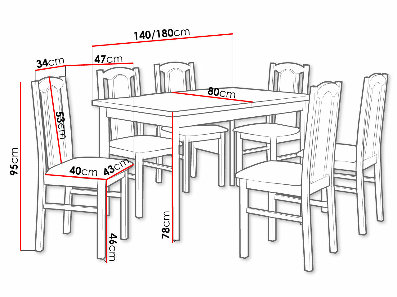Spisestue-sæt Victorville 313 4007973