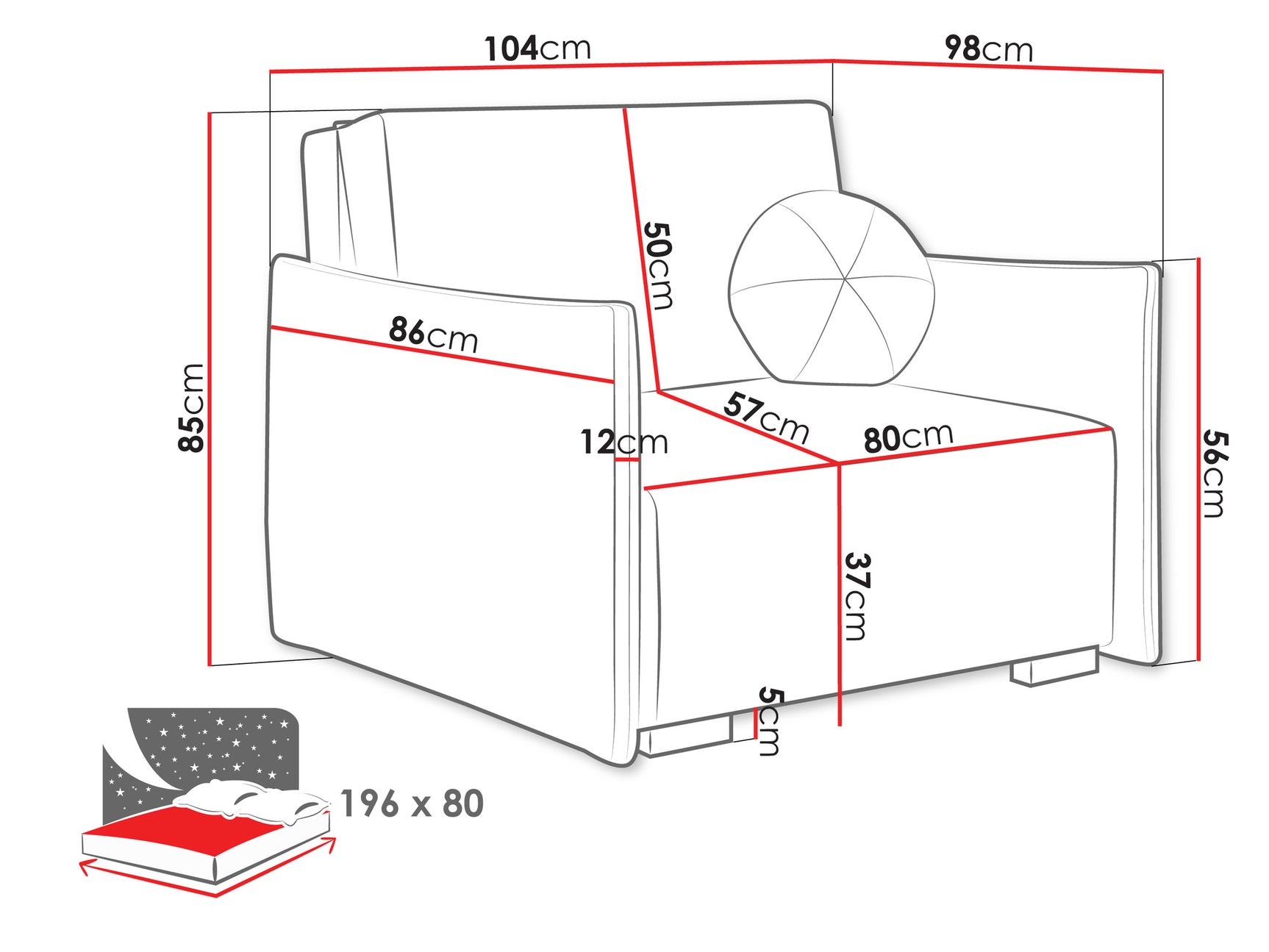 Lænestol Columbus 222 4015213