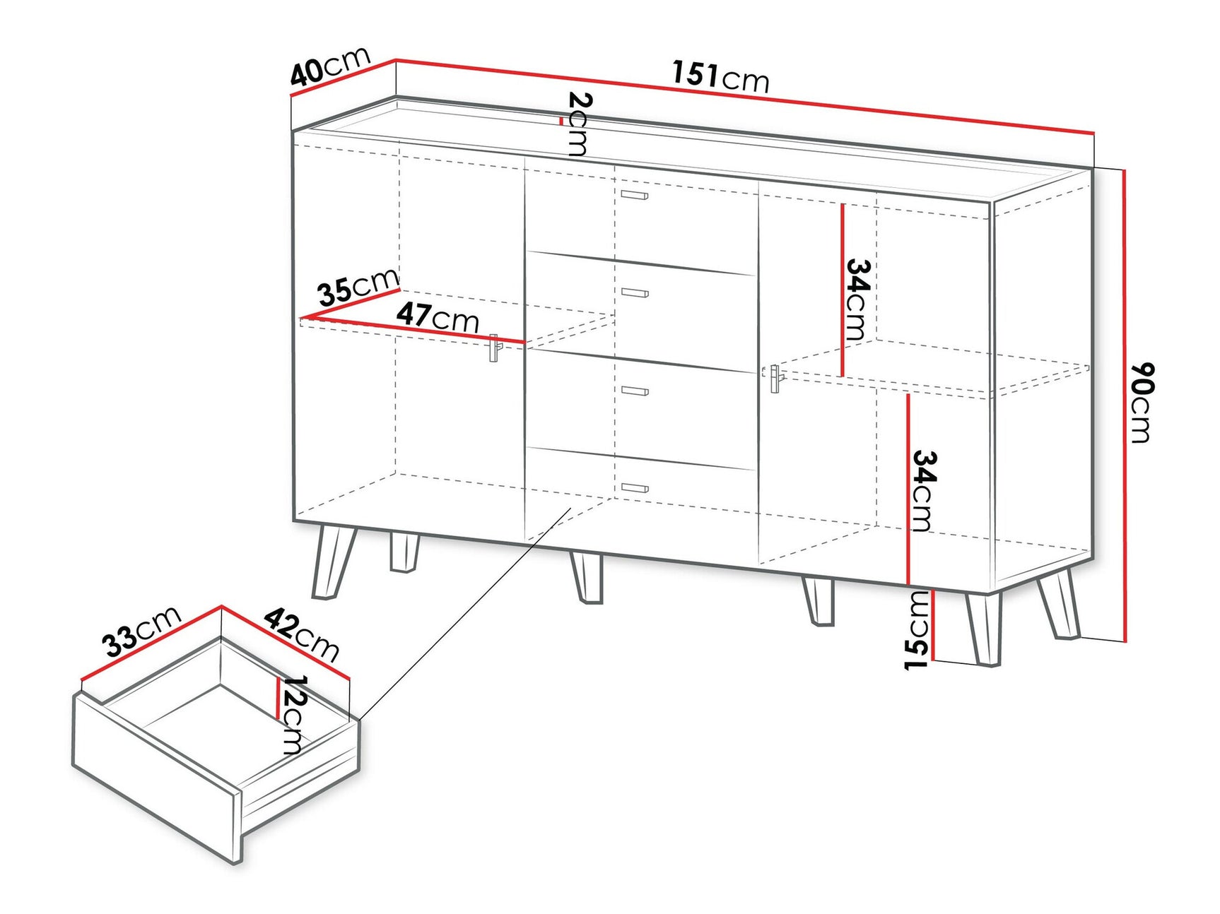 Kommode Comfivo Avimelo 100