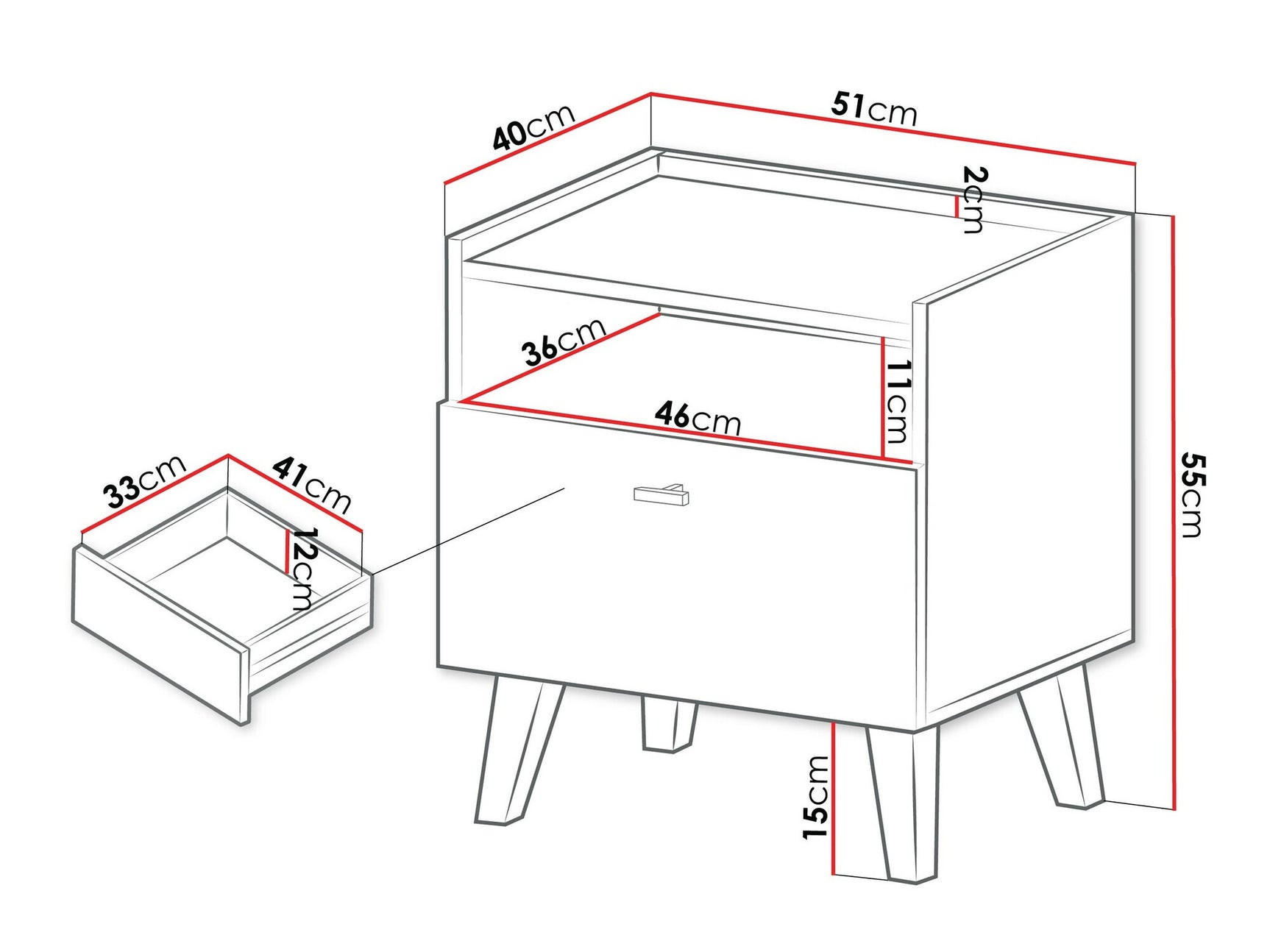 Sengebord Comfivo Avimelo 104