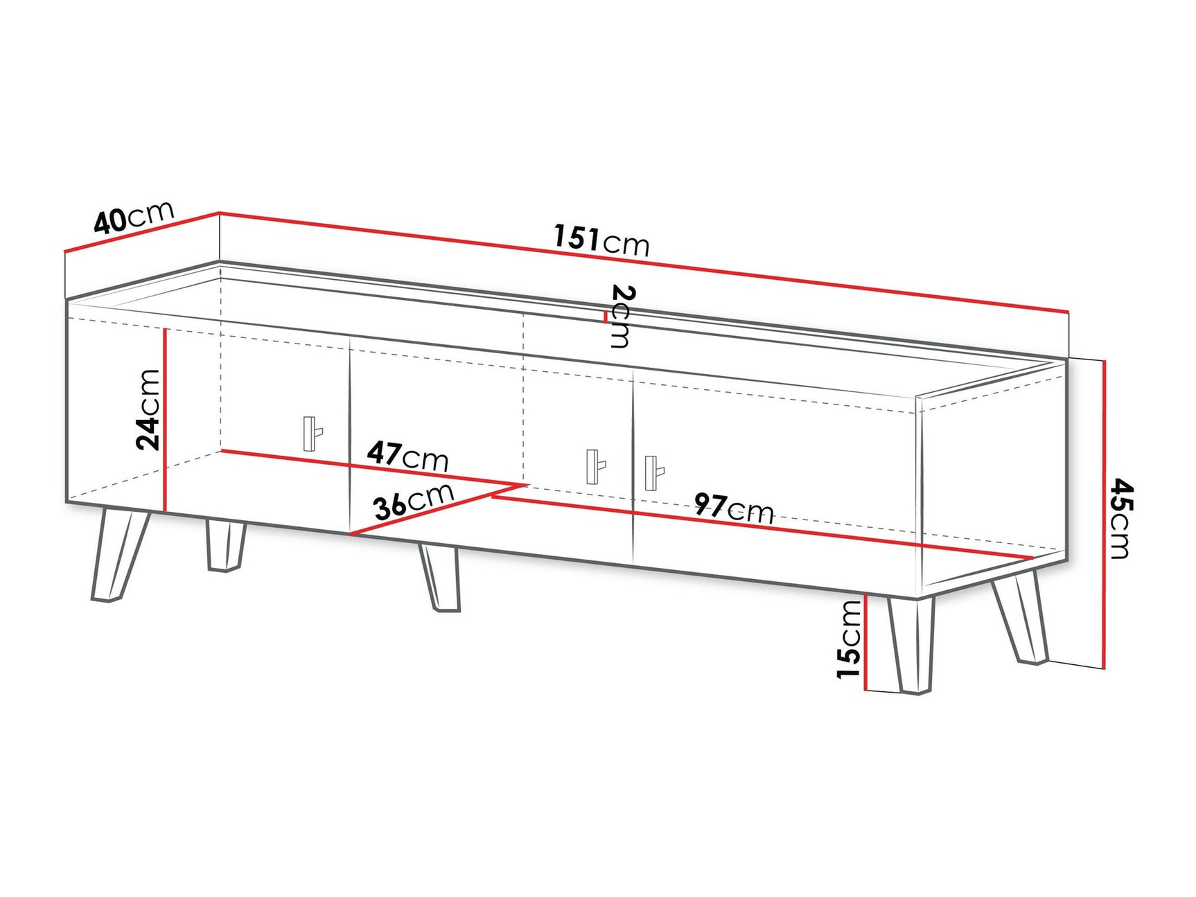 TV-bord Comfivo Avimelo 106