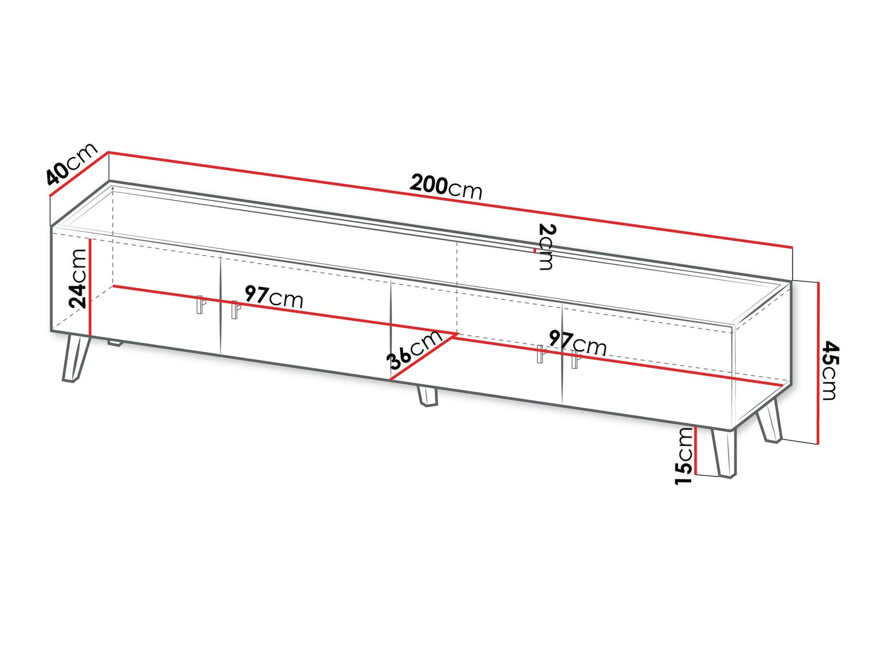 TV-bord Comfivo Avimelo 105