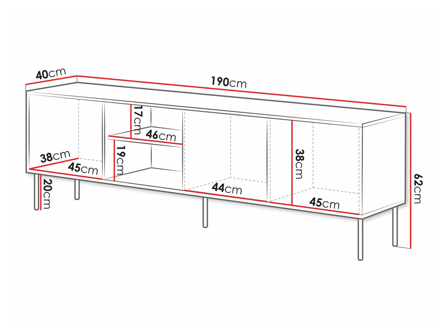 TV-bord Monevare 102