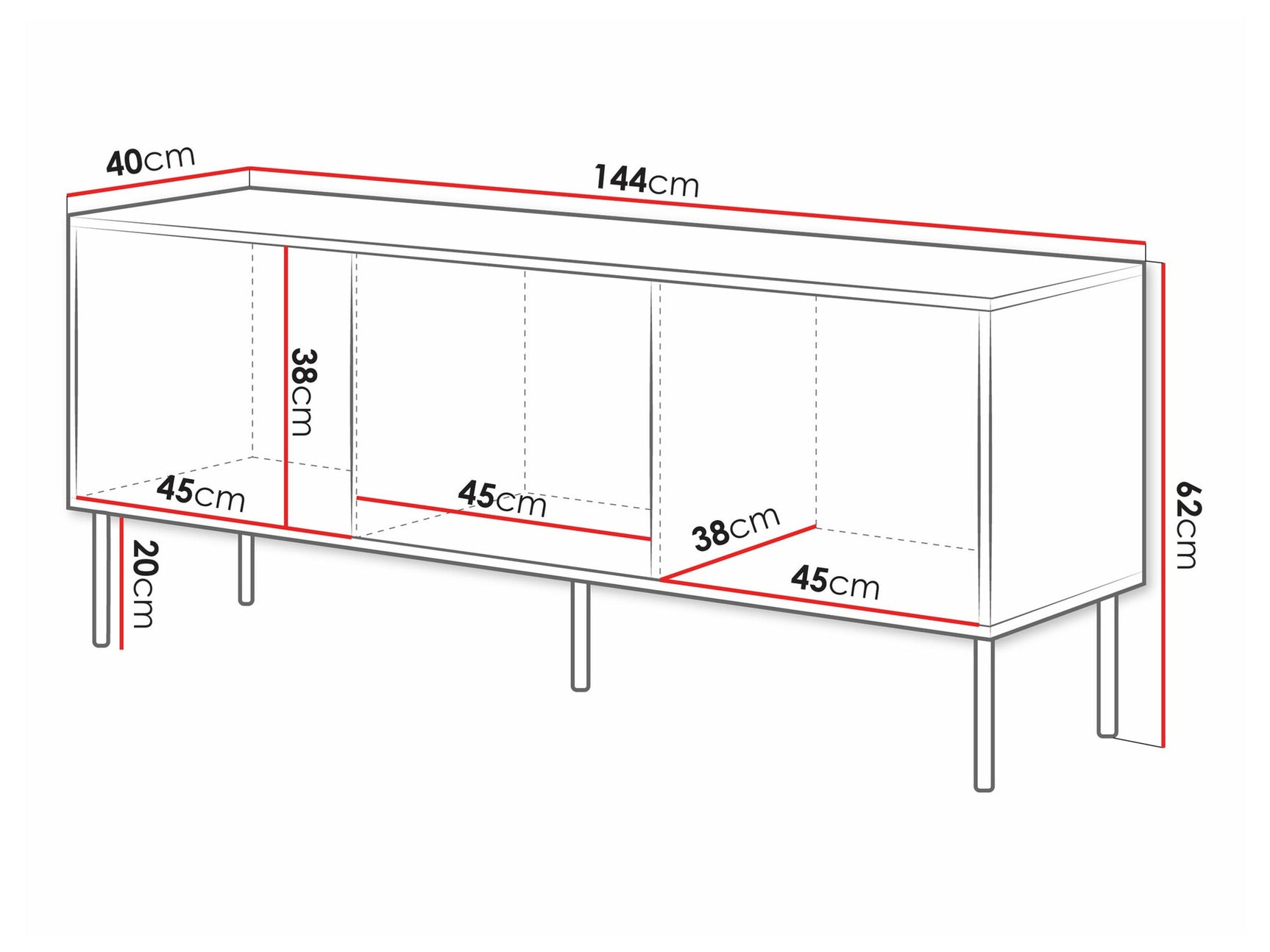 TV-bord Monevare 103