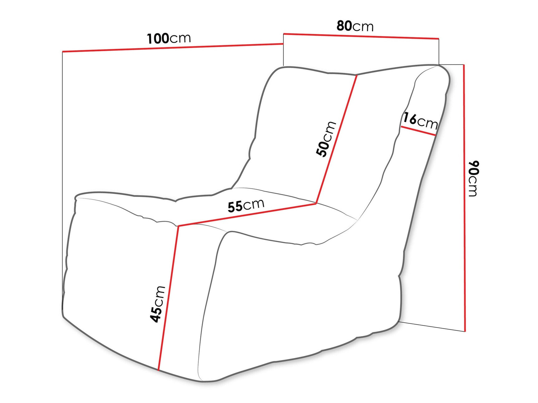 Sækkestol Rockford 102