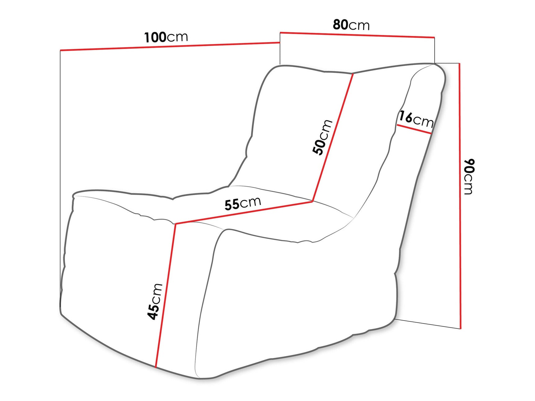 Sækkestol Rockford 102