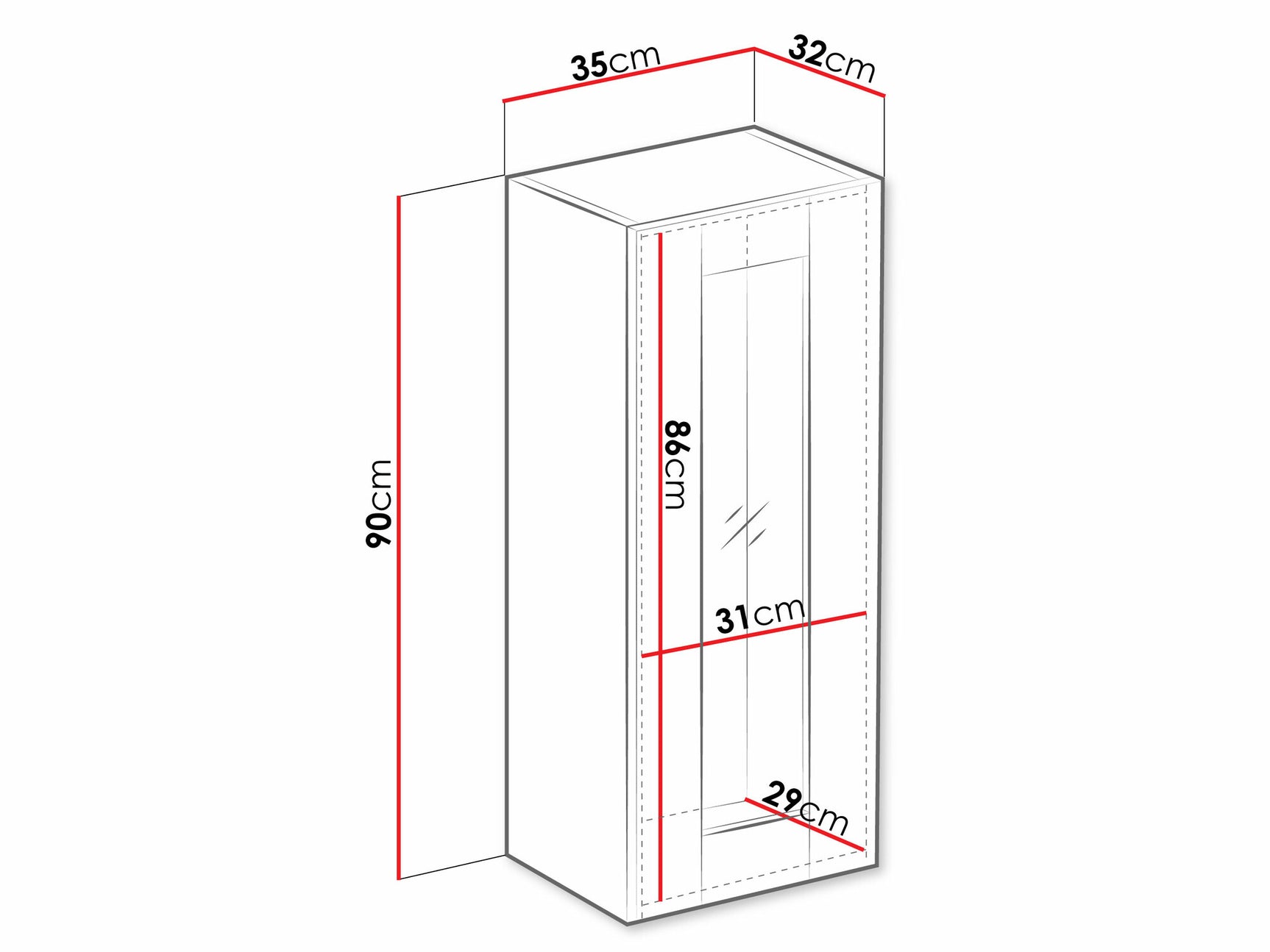 Vægskab Venenou 132 4029083