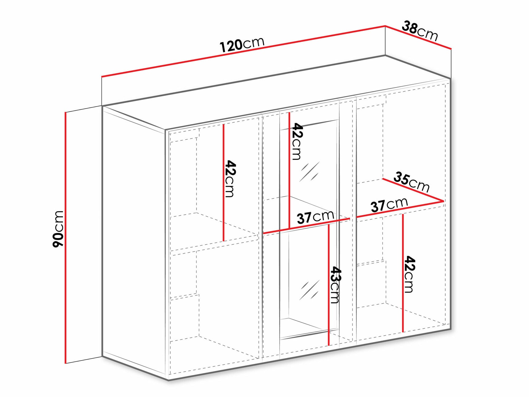 Vægskab Venenou 126 4029139