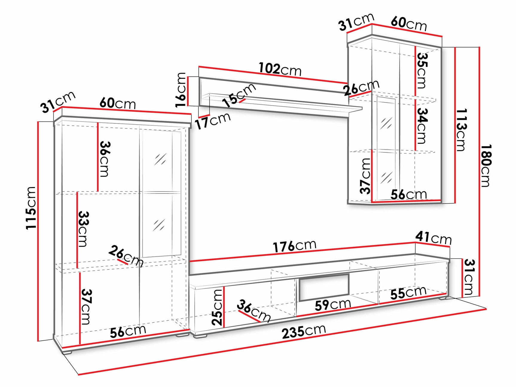 Stuemøbler-sæt Tucson 100 4033375