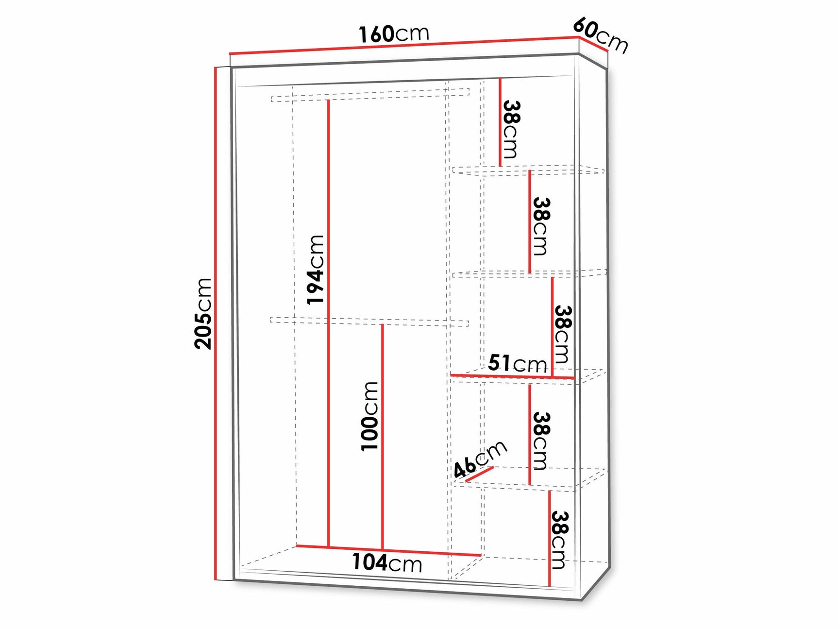 Garderobeskab Apopka 102