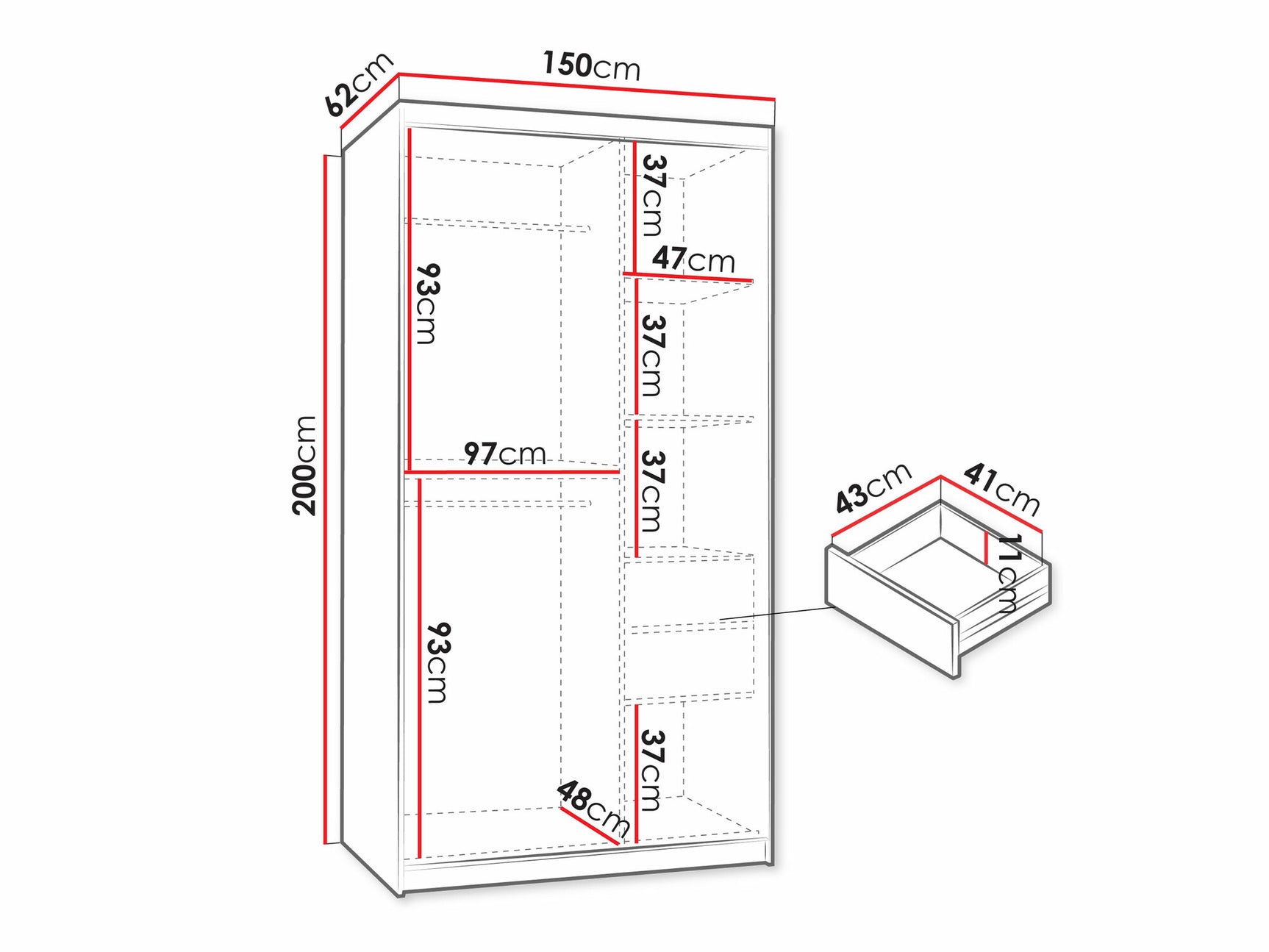 Garderobeskab Hartford 502 4034298