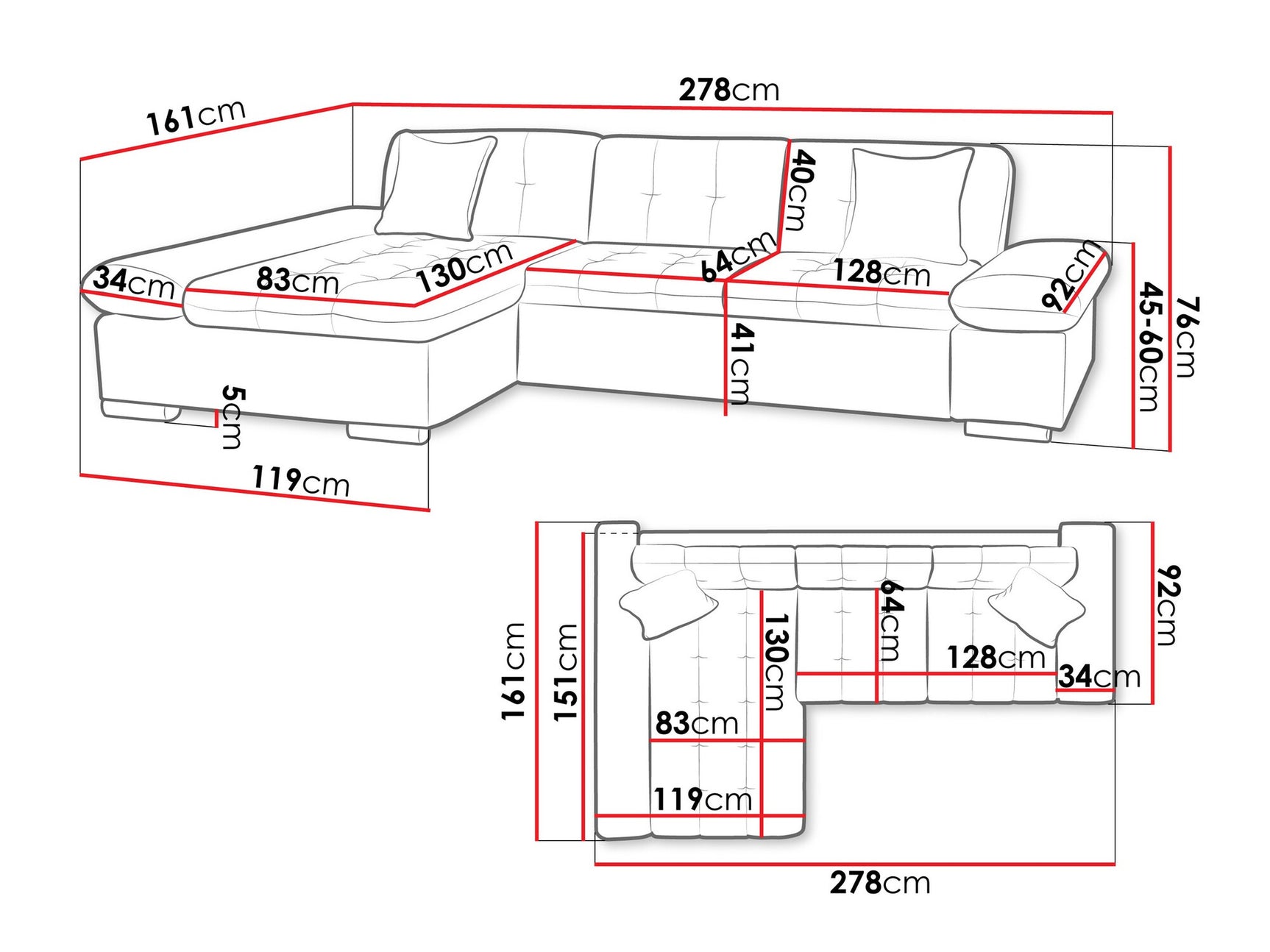 Hjørnesofa Comfivo 219 4036375