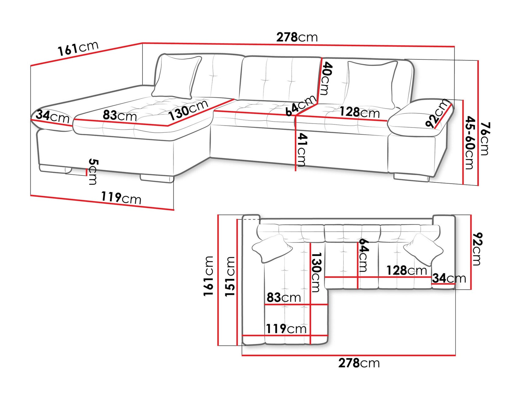 Hjørnesofa Comfivo 219 4038036
