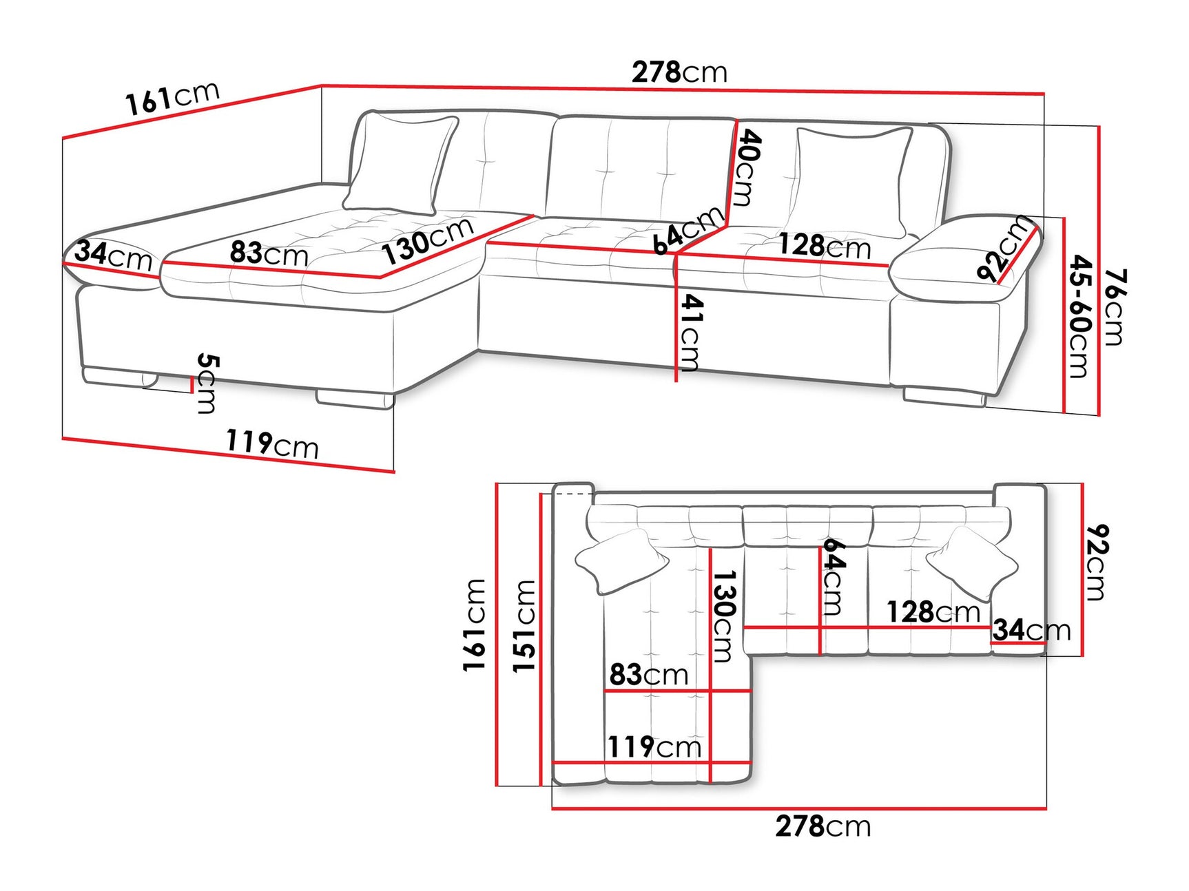 Hjørnesofa Comfivo 219 4039022