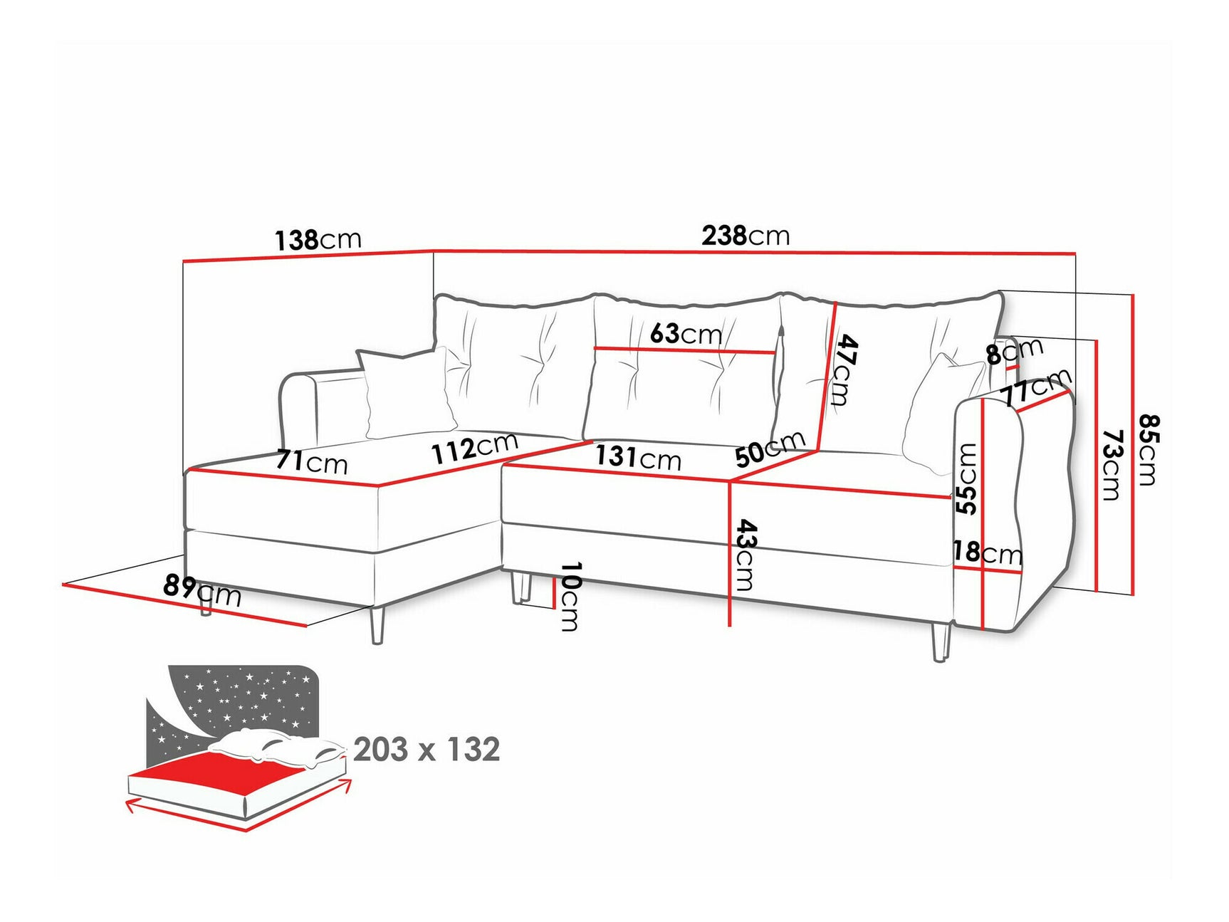 Hjørnesofa Veldala 102 4042502
