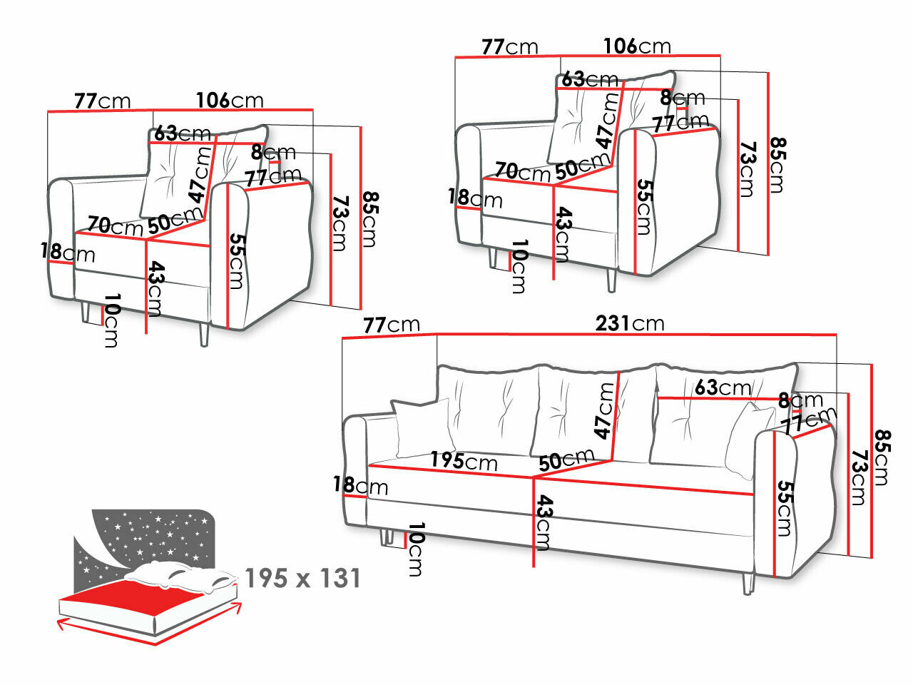 Polstret møbelsæt Veldala 106 4043952