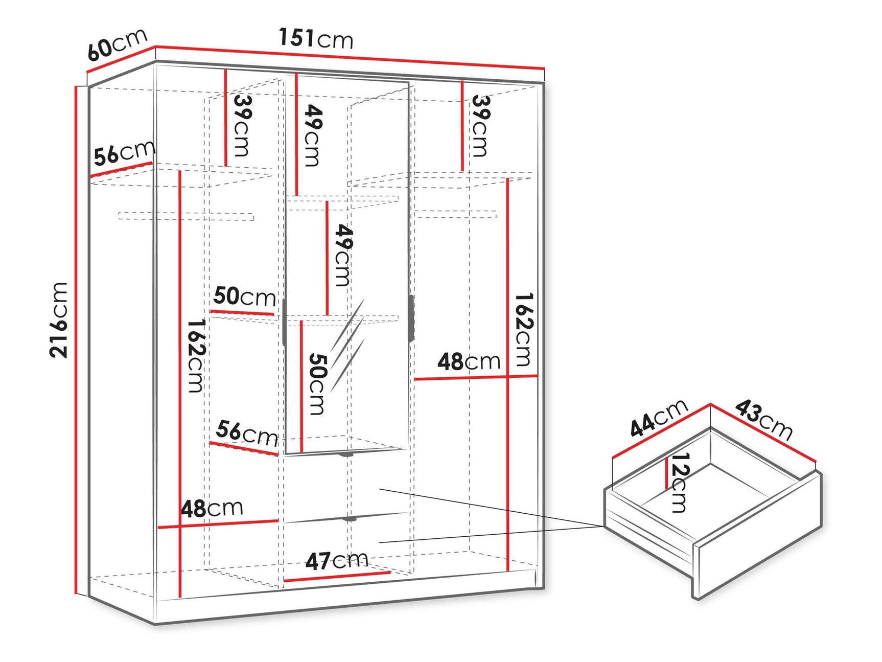 Garderobeskab Comfivo Larmire 114