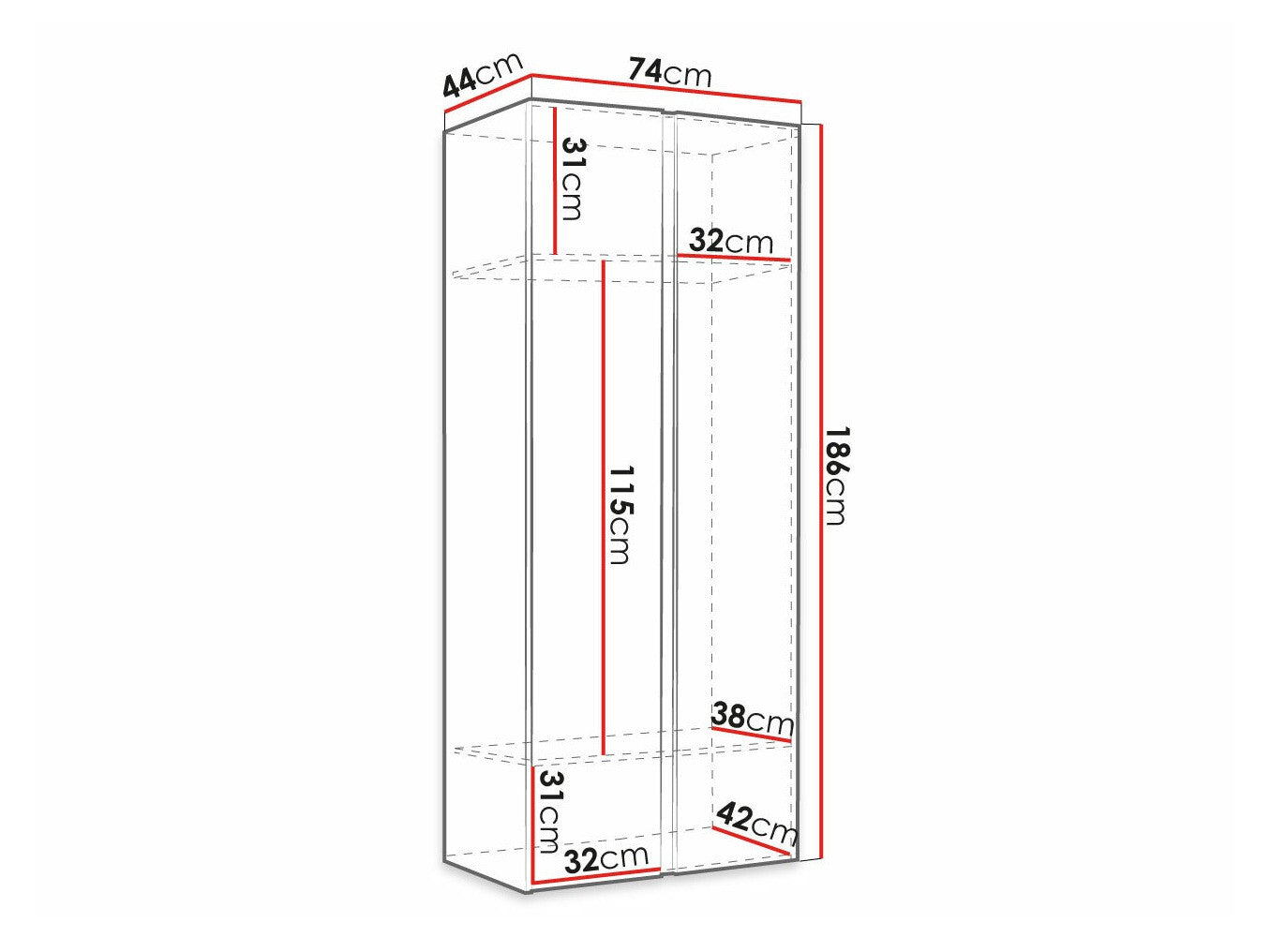 Garderobeskab Hartford 367 4047317