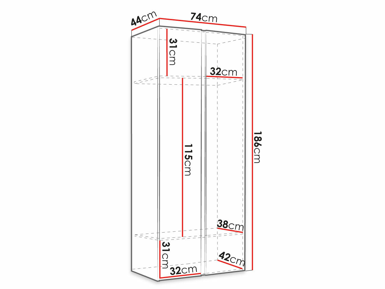 Garderobeskab Hartford 368 4047321