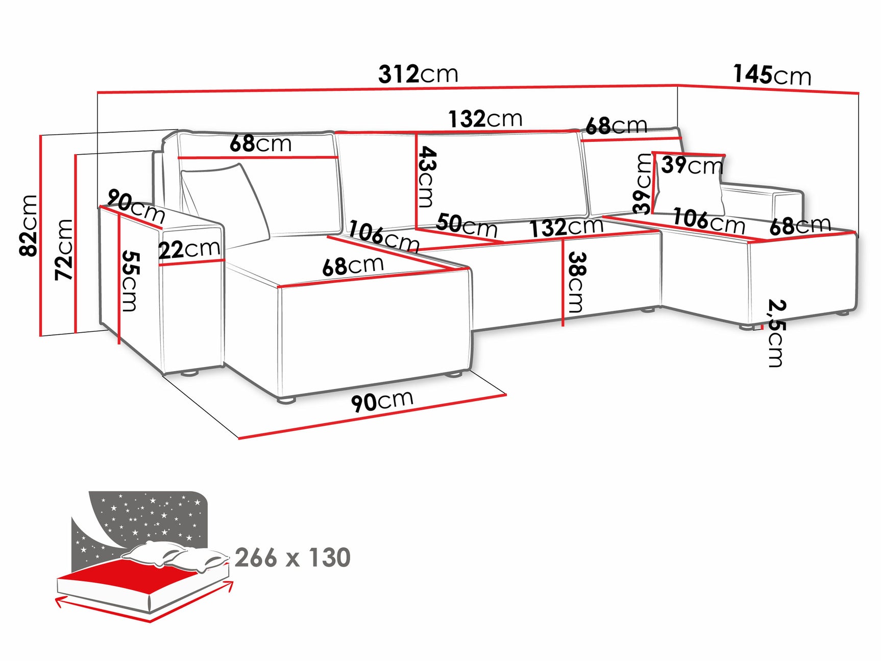 Hjørnesofa Shelton 101 4047586