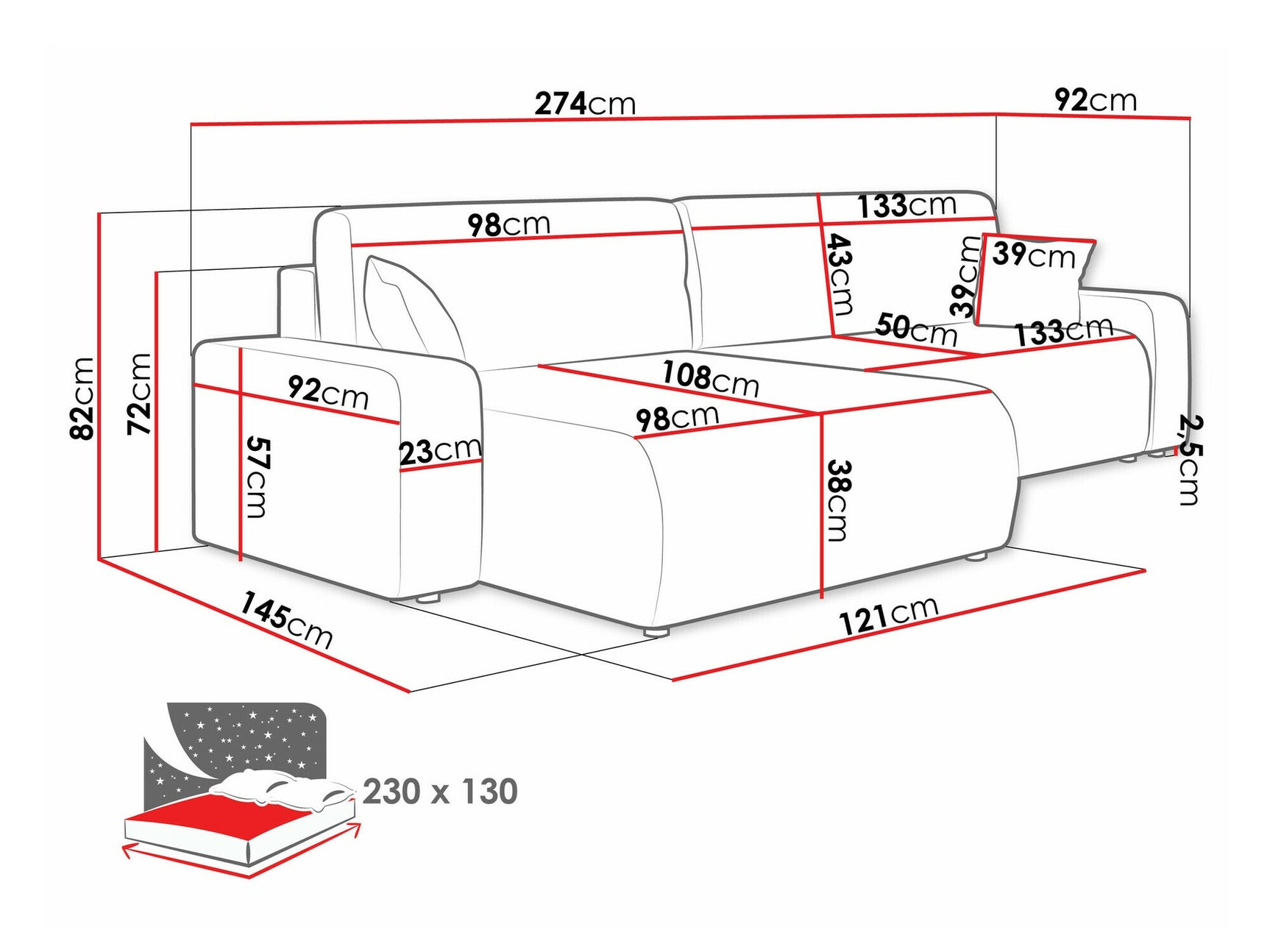 Hjørnesofa Shelton 108 4049080