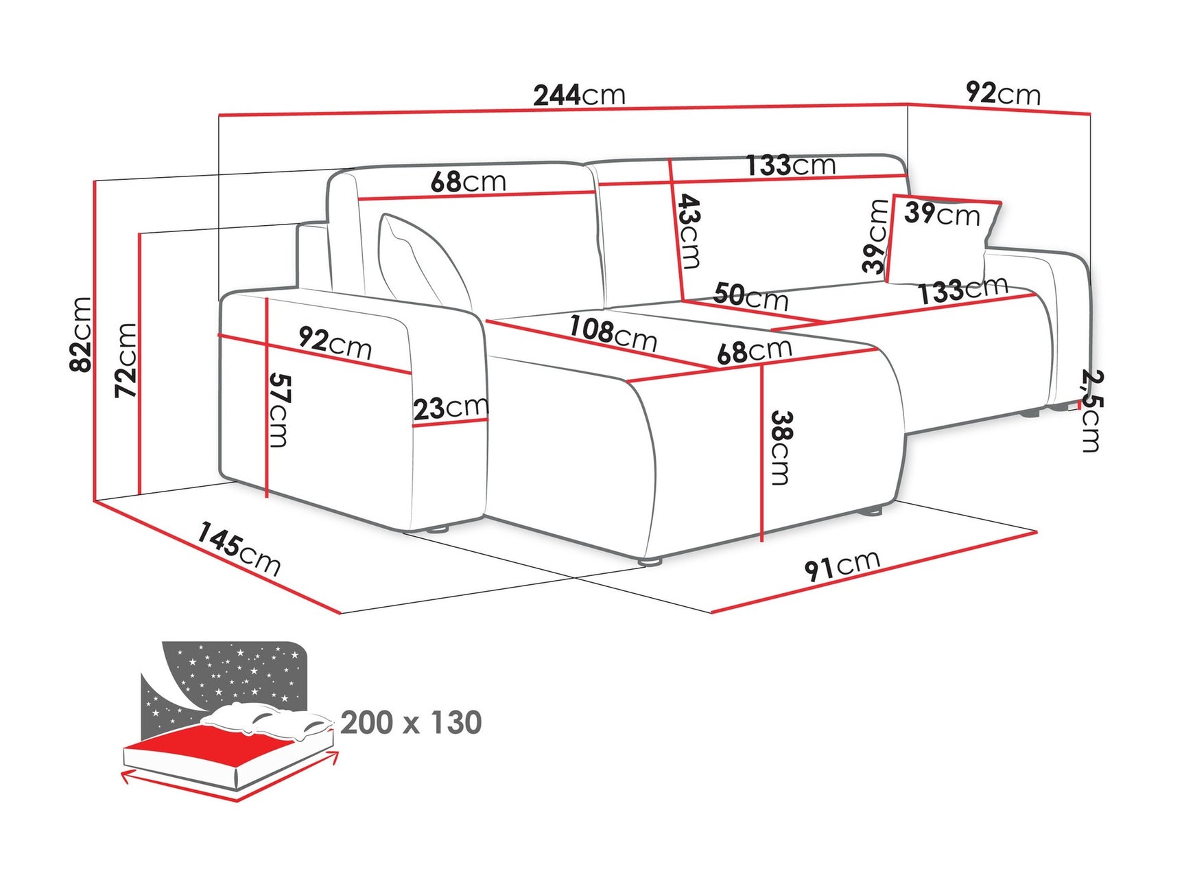 Hjørnesofa Shelton 102 4049099