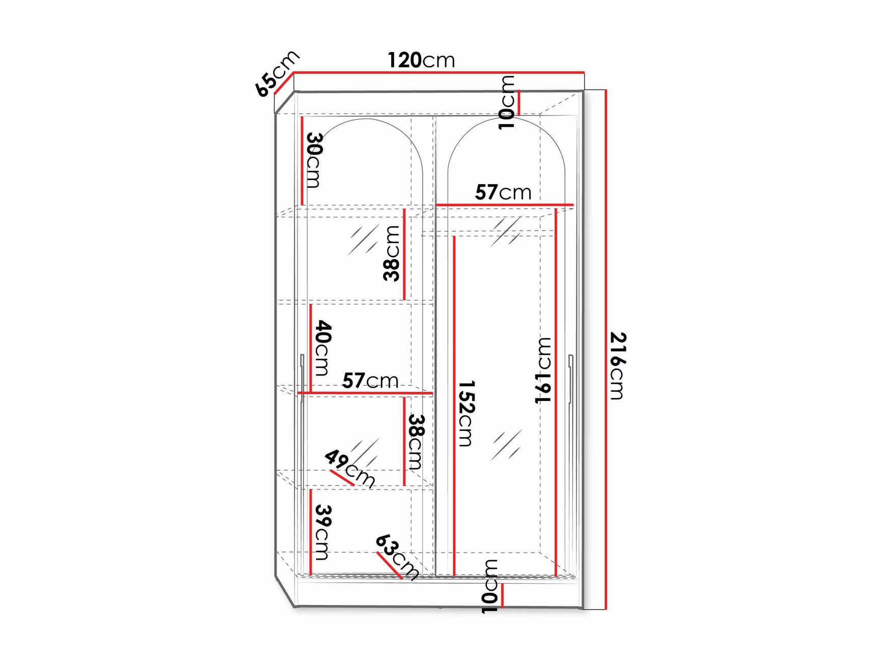 Garderobeskab Toledo 130