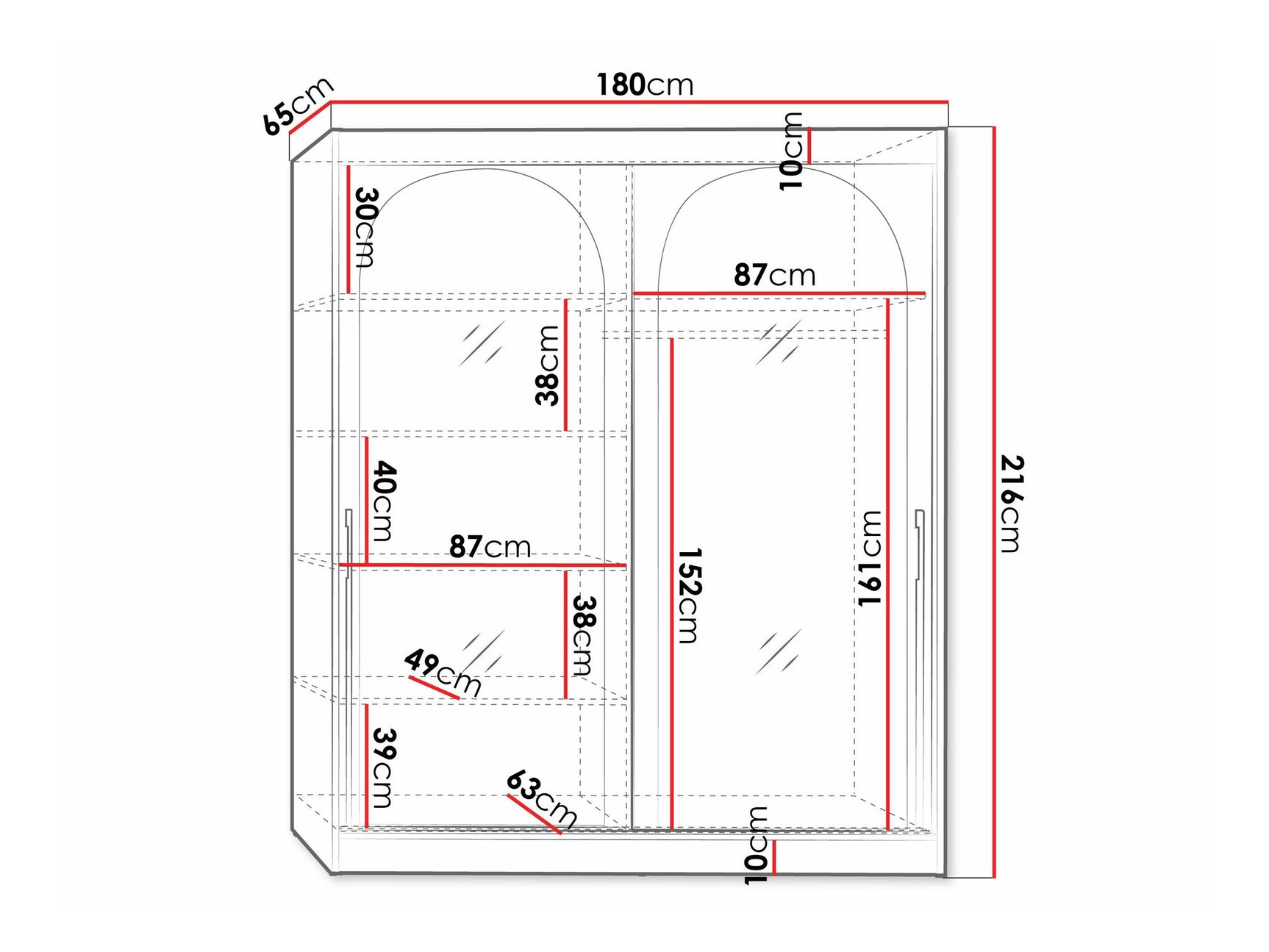 Garderobeskab Toledo 132