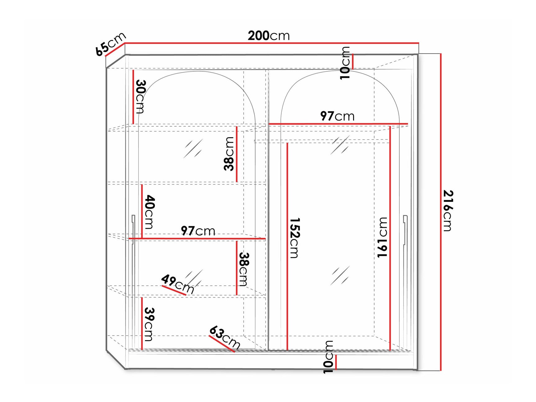 Garderobeskab Toledo 133