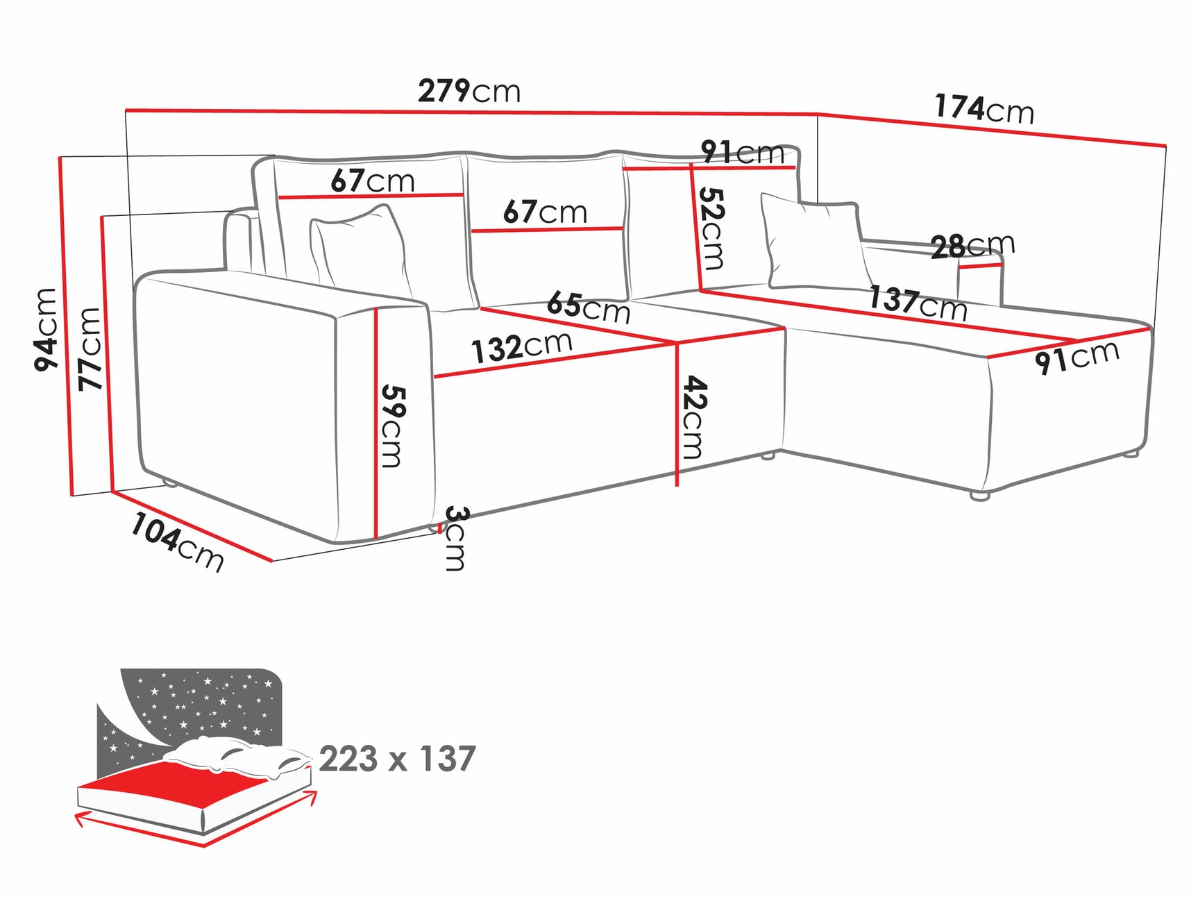 Hjørnesofa Clovis 108 4056023