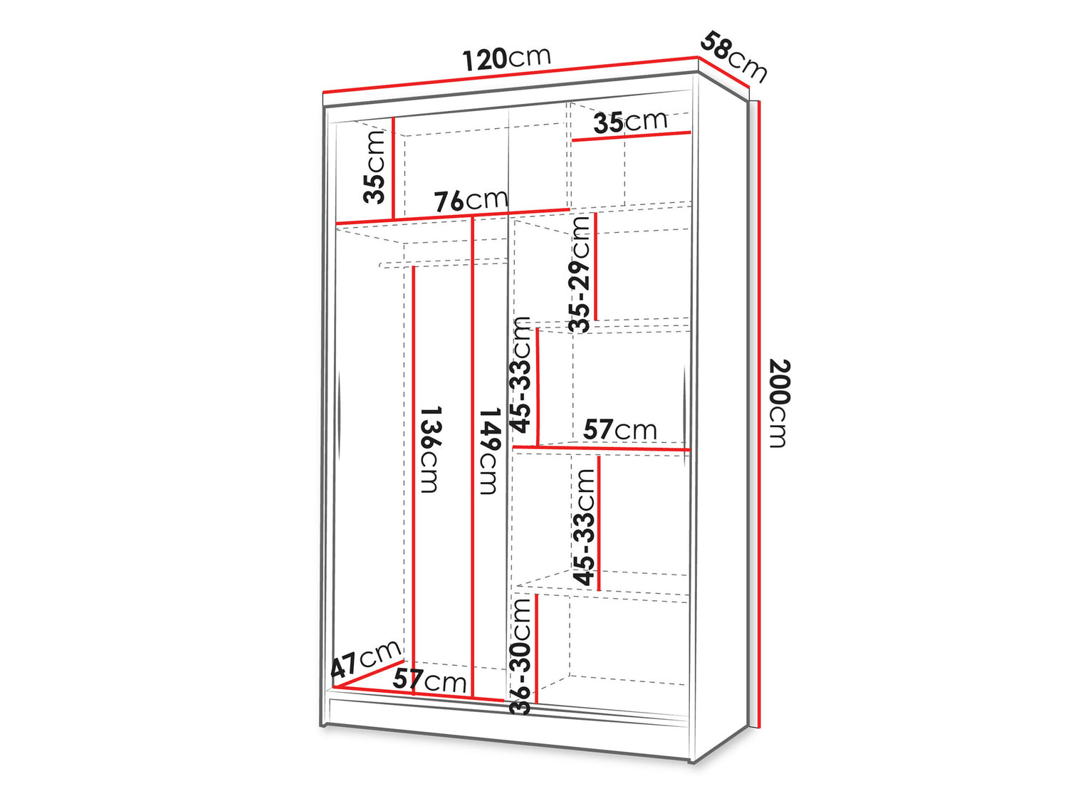 Garderobeskab Closico 147 4056270
