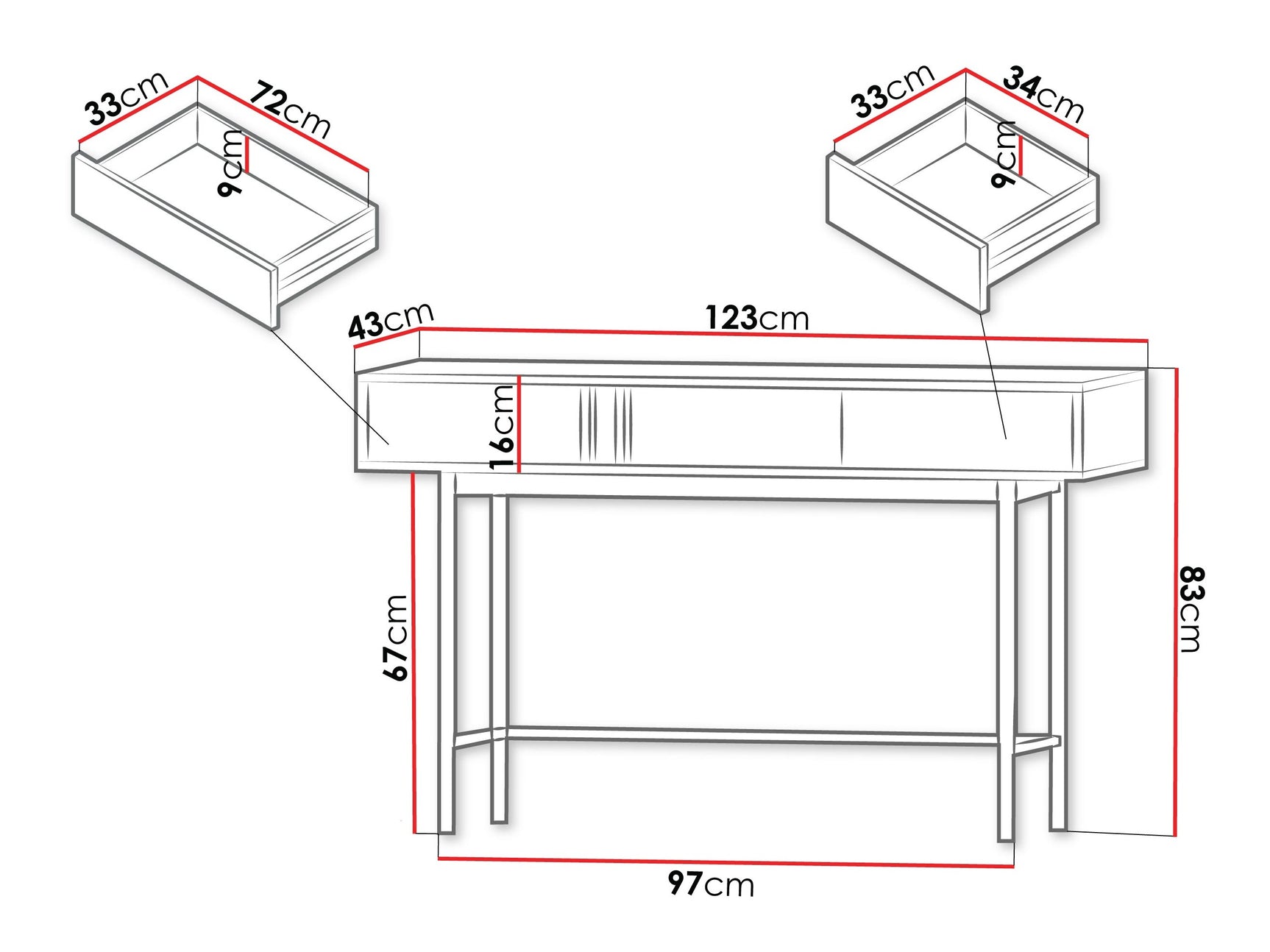 Konsolbord Levali 110