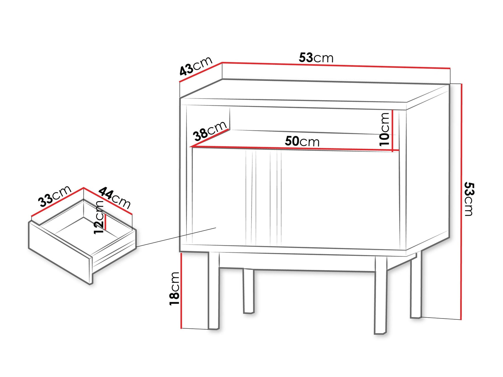 Sengebord Levali 112